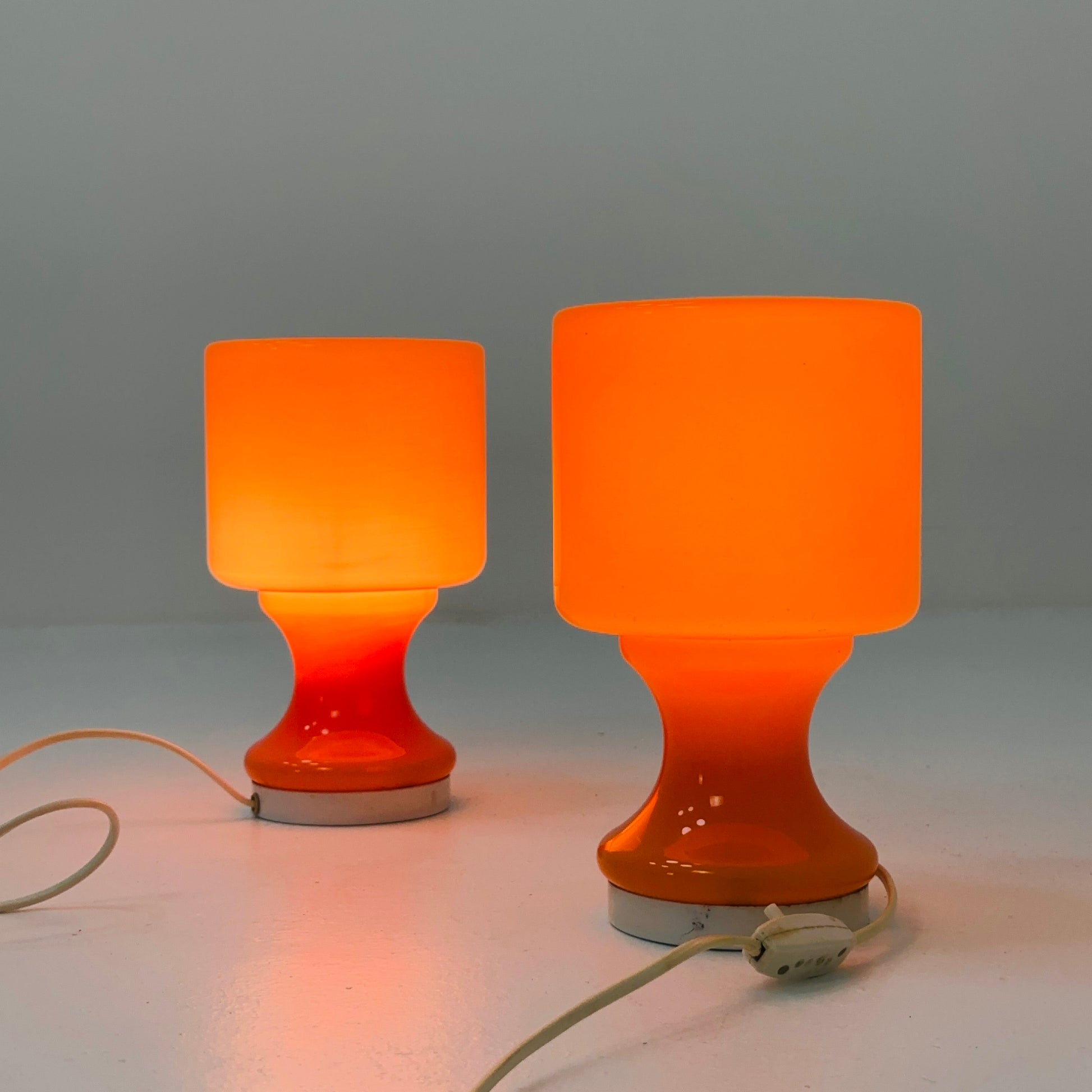 Mid-Century Opaline Glass Table Lamps by Stefan Tabery for OPP Jihlava, 1960s
