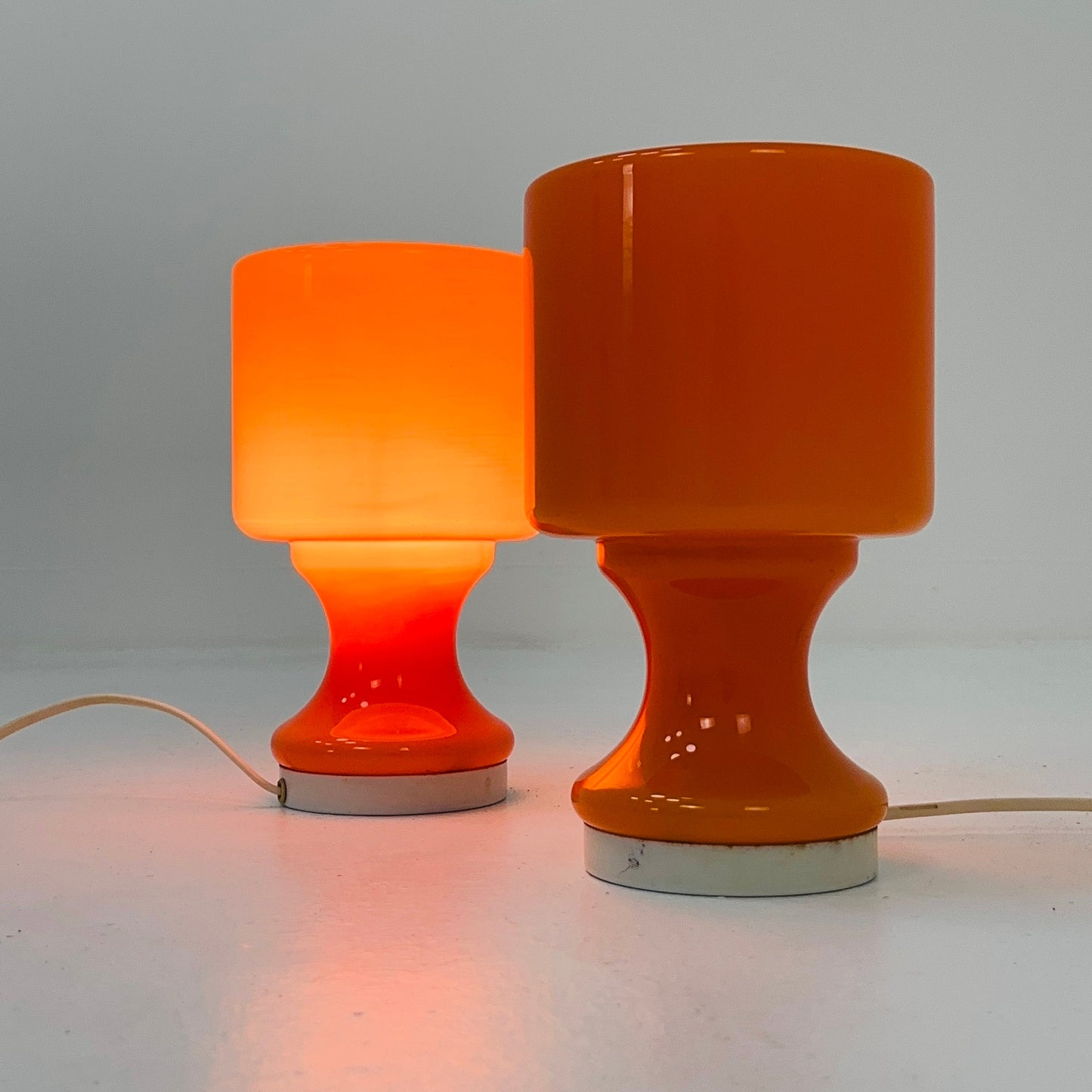 Mid-Century Opaline Glass Table Lamps by Stefan Tabery for OPP Jihlava, 1960s
