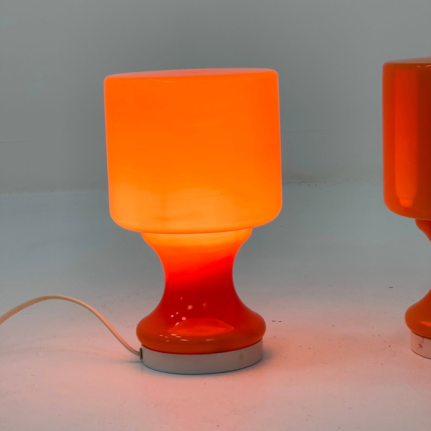 Mid-Century Opaline Glass Table Lamps by Stefan Tabery for OPP Jihlava, 1960s
