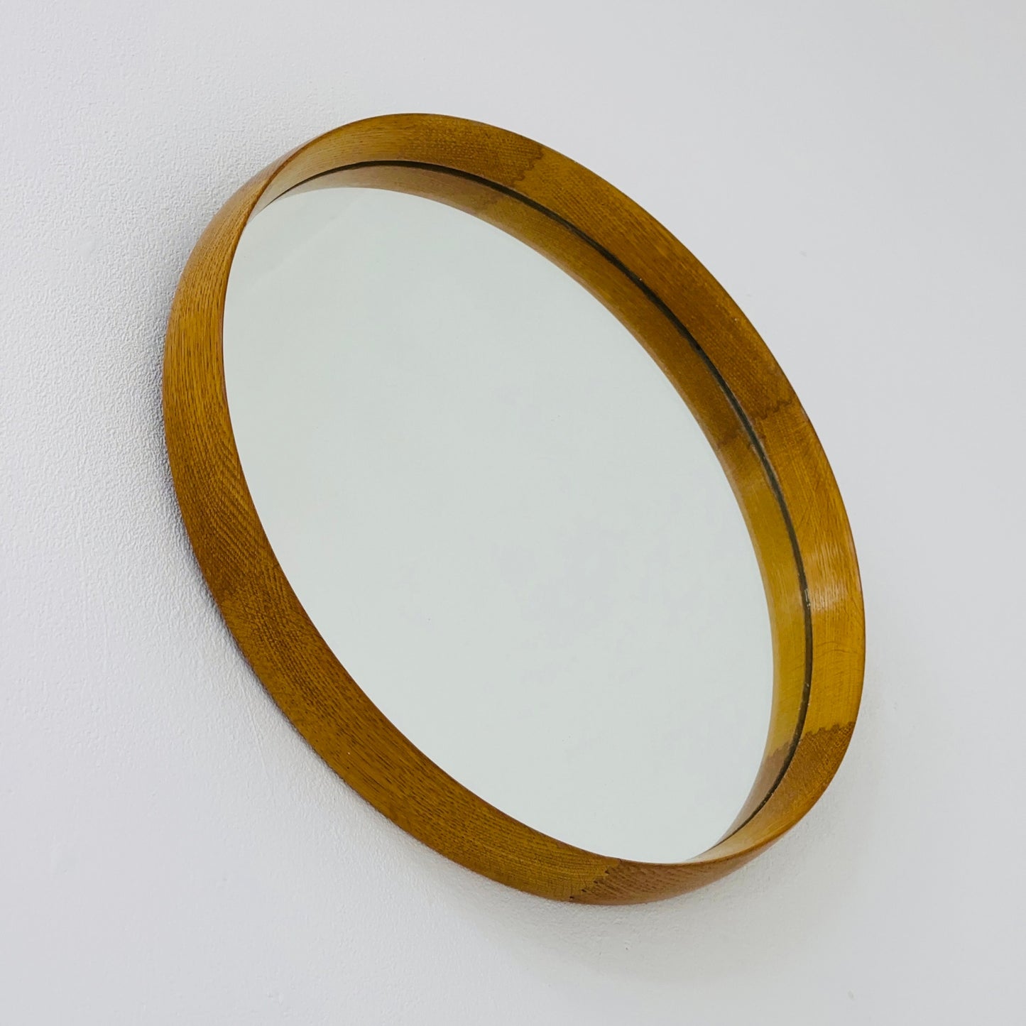 mid century Uno & Östen Kristiansson Oak Mirror Luxus Vittsjö Sweden 1960s