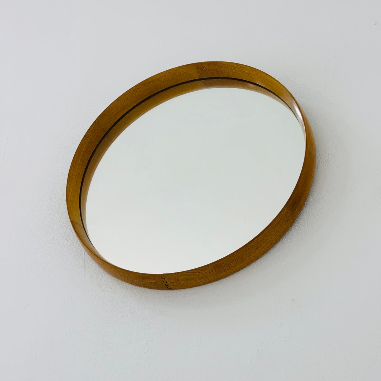 mid century Uno & Östen Kristiansson Oak Mirror Luxus Vittsjö Sweden 1960s