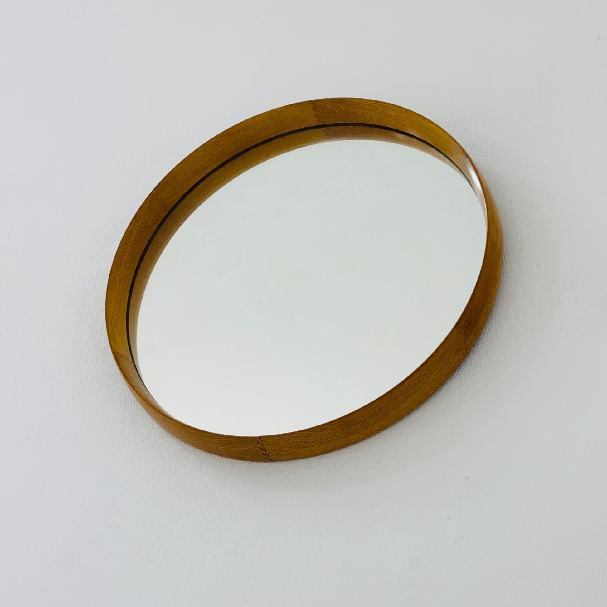 mid century Uno & Östen Kristiansson Oak Mirror Luxus Vittsjö Sweden 1960s