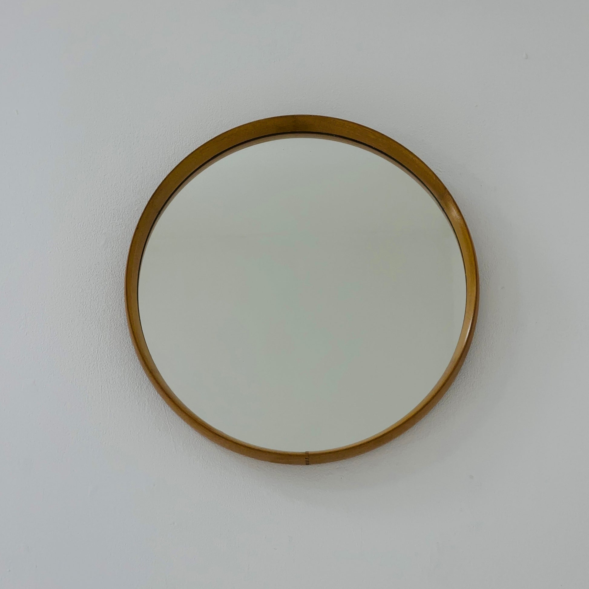 mid century Uno & Östen Kristiansson Oak Mirror Luxus Vittsjö Sweden 1960s
