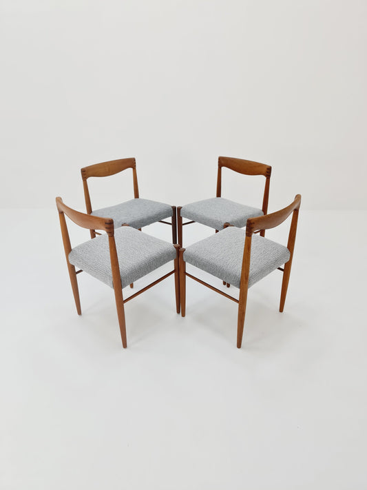 Danish teak dining chair by H. W. Klein for Bramin, 1960s,Set of 4