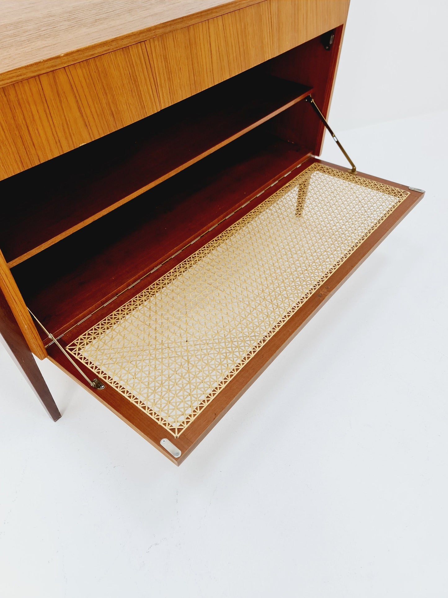Mid century German hallway Teak shoes cabinet By Heinrich Vogt oHG 1960s