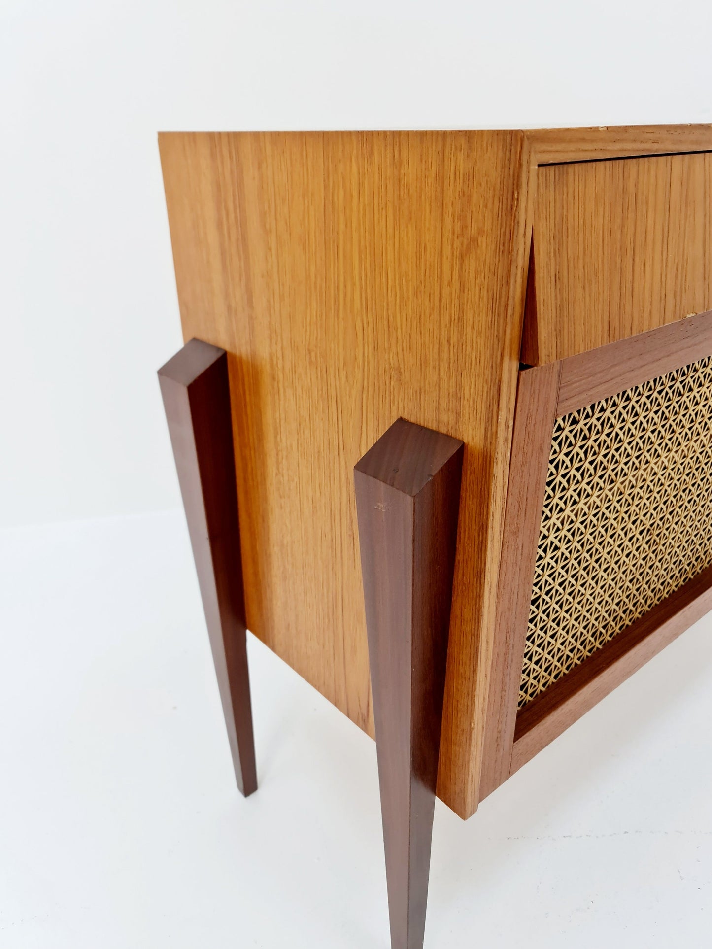 Mid century German hallway Teak shoes cabinet By Heinrich Vogt oHG 1960s