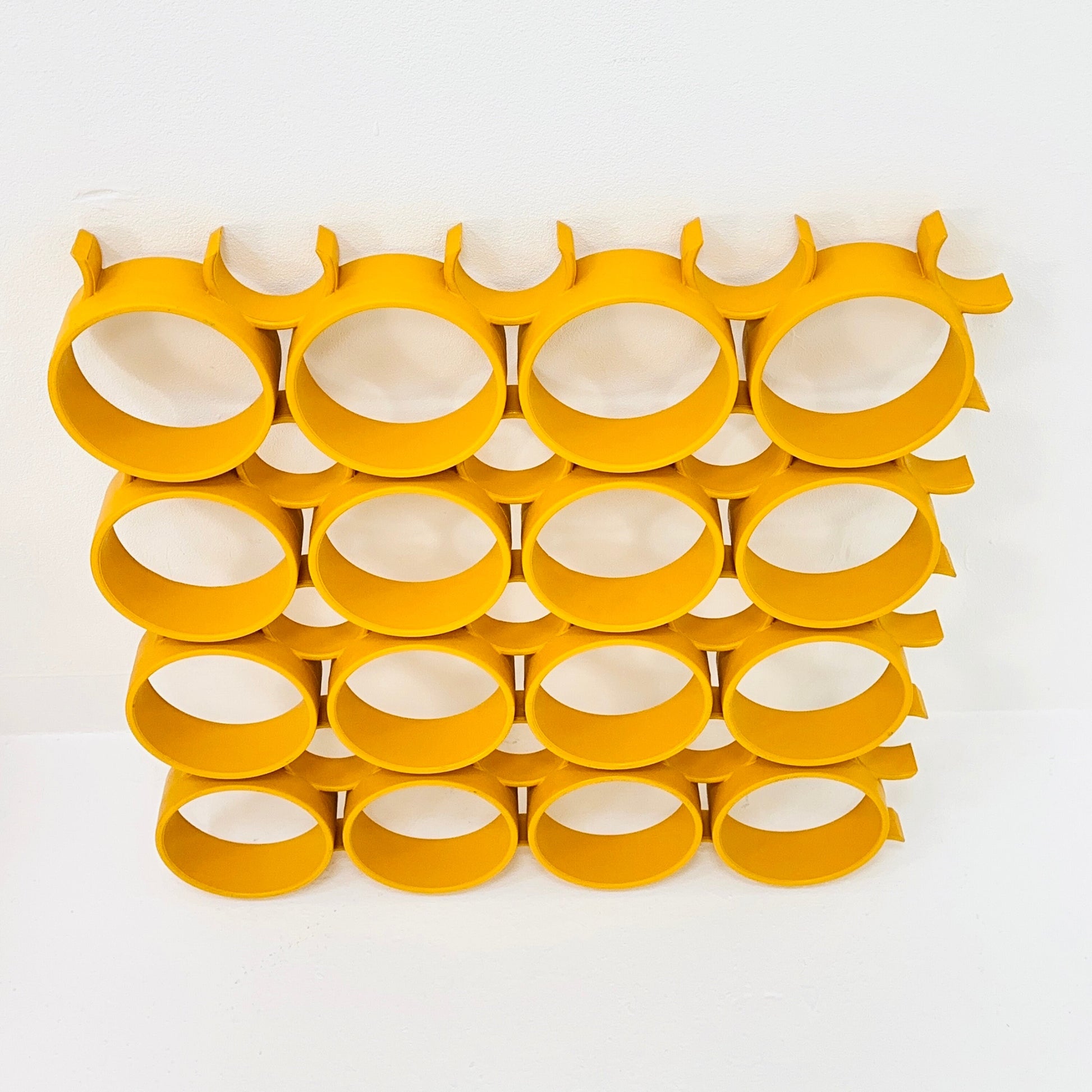 1 of 8 space age Yellow Plastic Wall or Ceiling Panels Switzerland 1970s