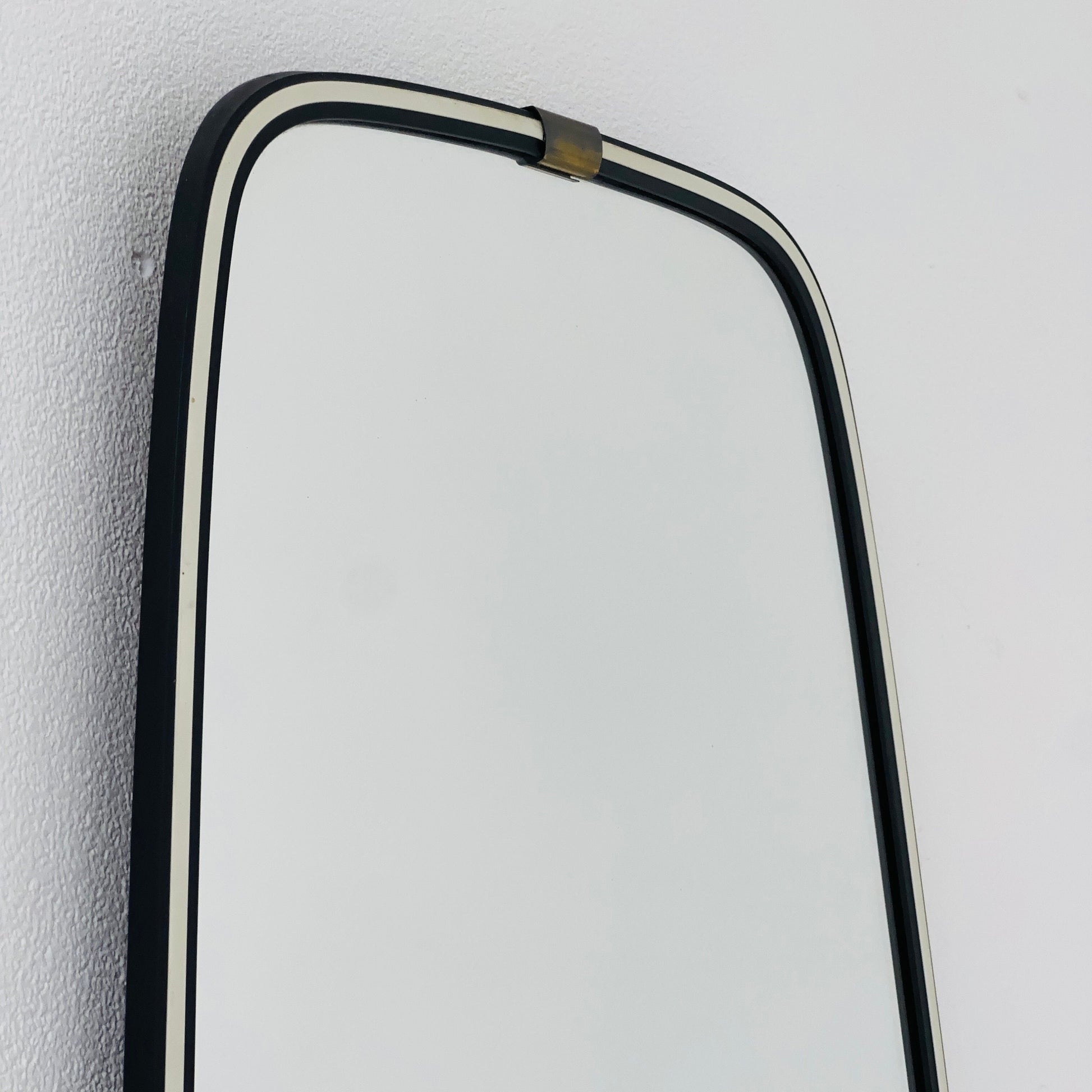 Original kidney asymmetrical vintage mirror from the 60s