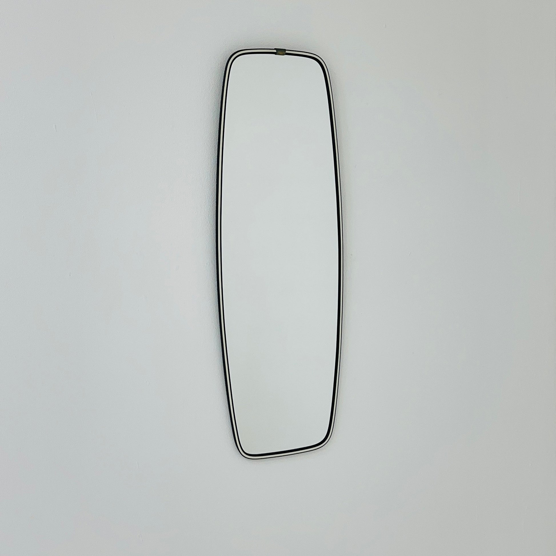 Original kidney asymmetrical vintage mirror from the 60s