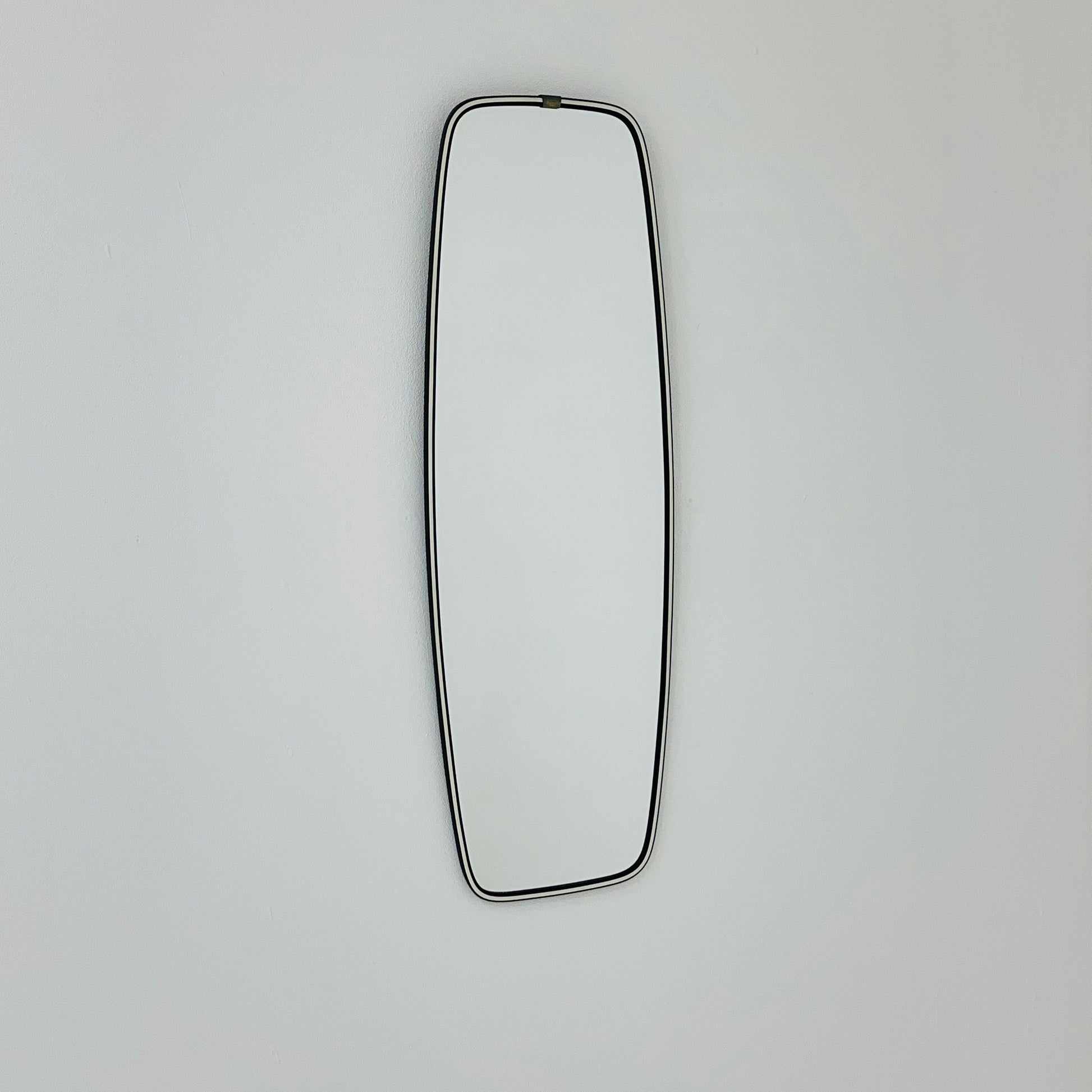 Original kidney asymmetrical vintage mirror from the 60s