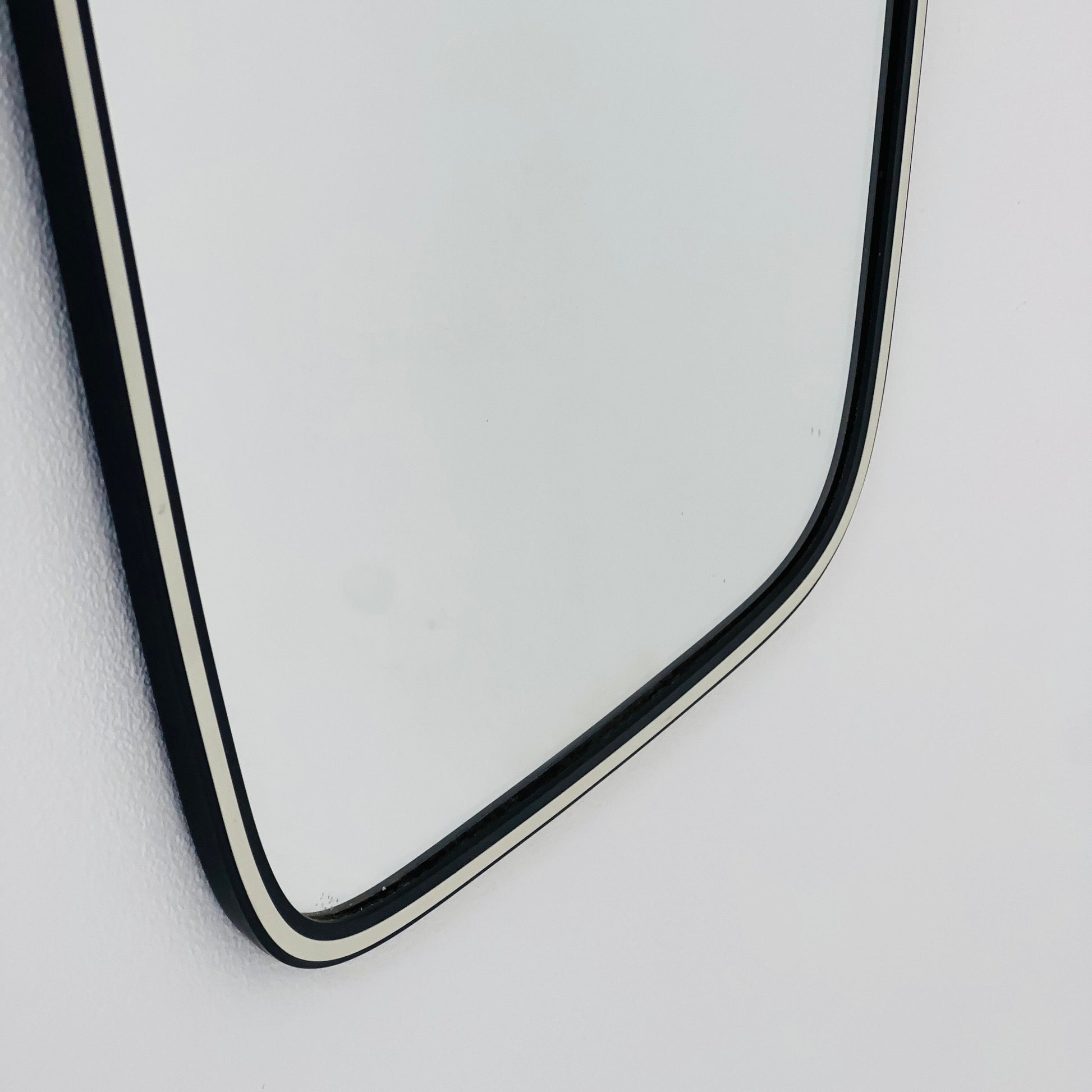 Original kidney asymmetrical vintage mirror from the 60s