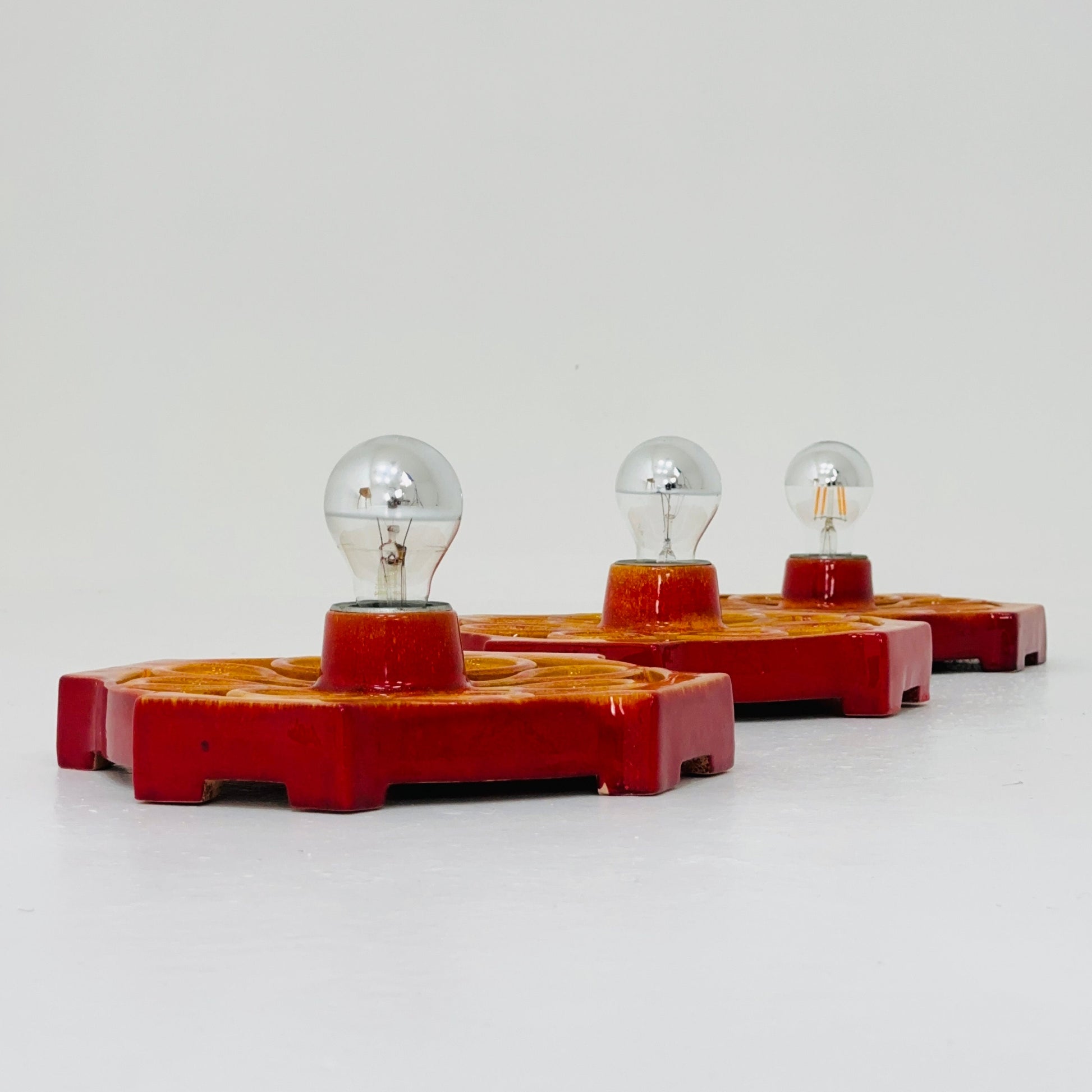 1 of 3 Fat Lava Ceramic Sconce from Hustadt Leuchten, 1970s Germany