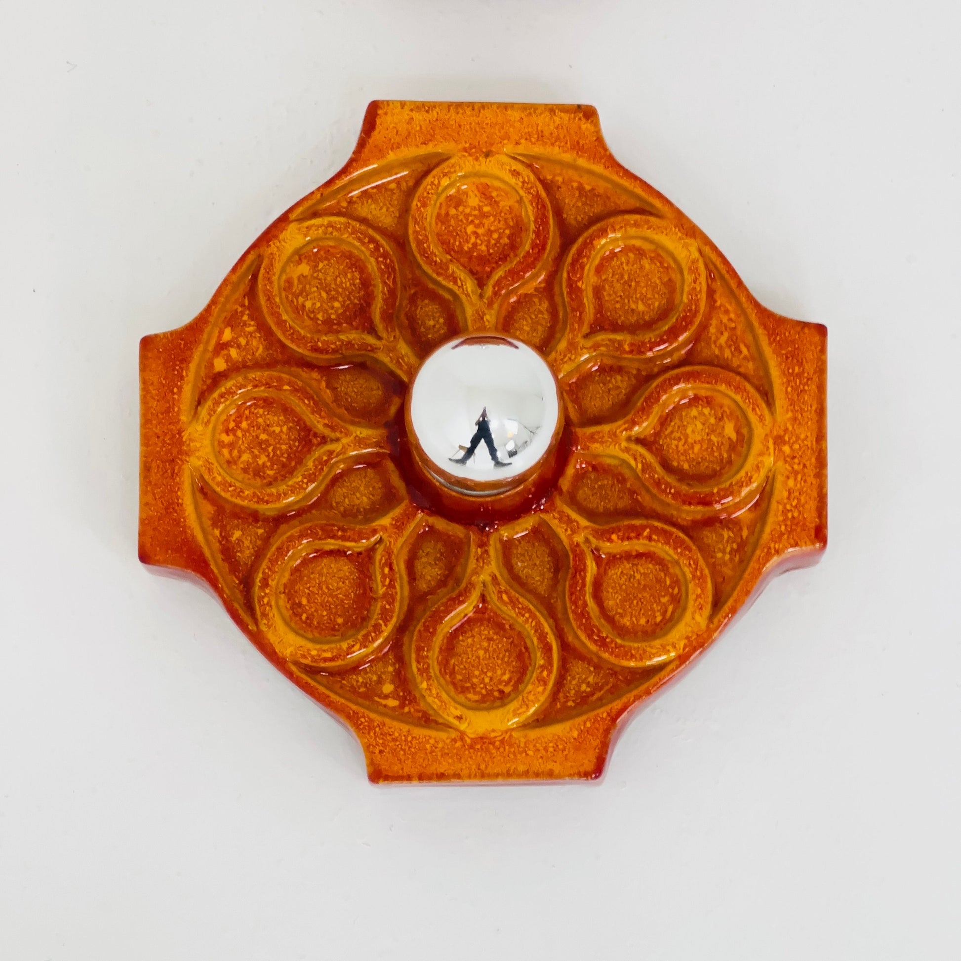 1 of 3 Fat Lava Ceramic Sconce from Hustadt Leuchten, 1970s Germany