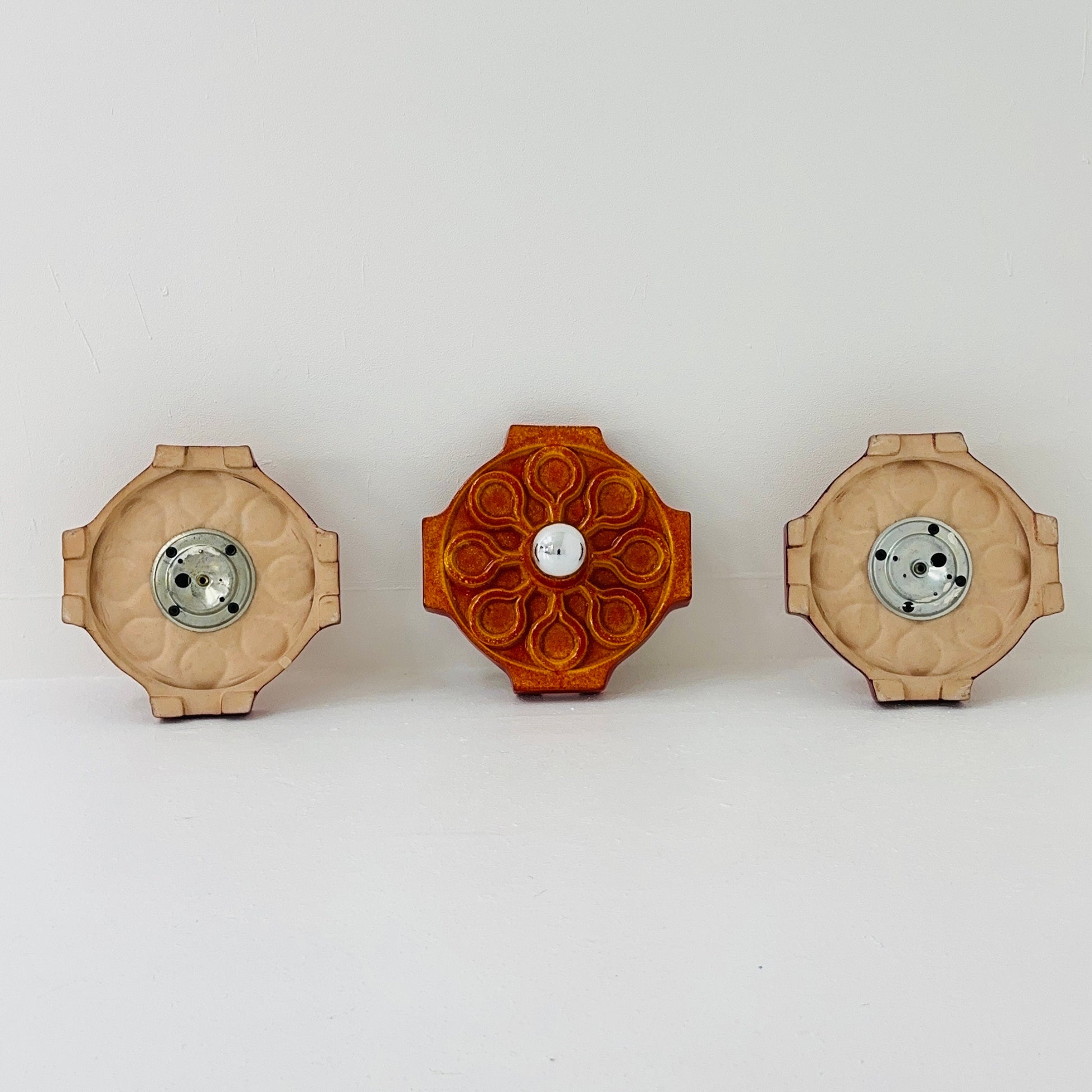 1 of 3 Fat Lava Ceramic Sconce from Hustadt Leuchten, 1970s Germany