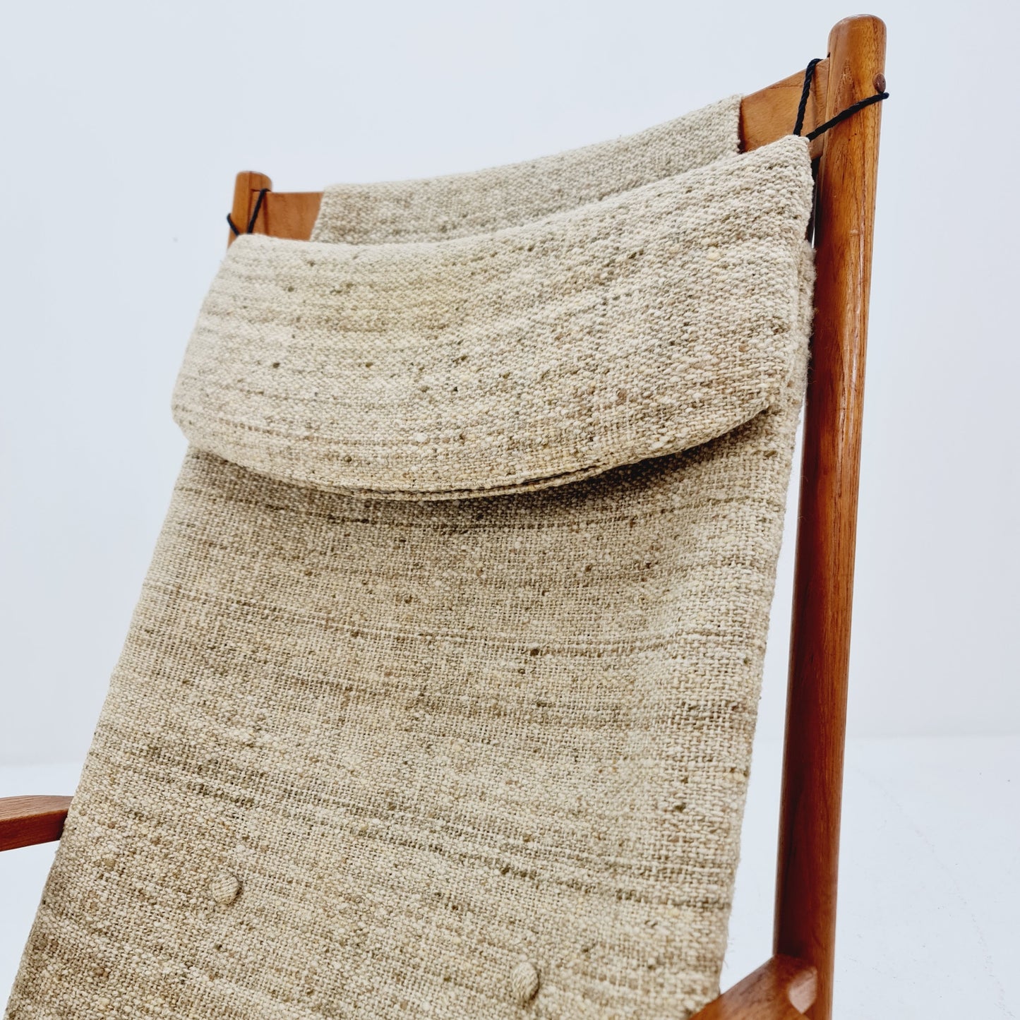 Mid century Scandinavian solid teak Rocking Chair by Hans olsen for Juul Kristensen , 1960s