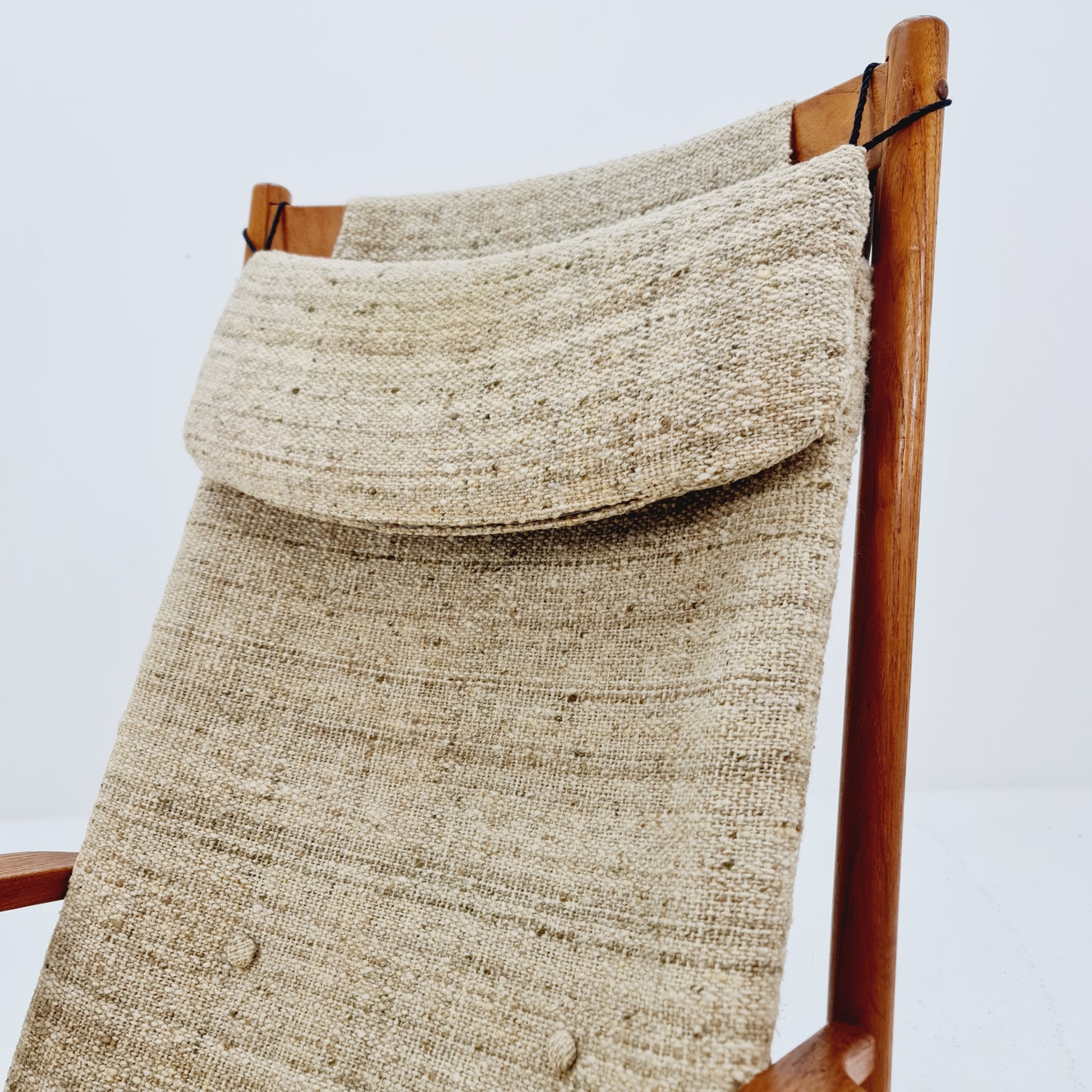 Mid century Scandinavian solid teak Rocking Chair by Hans olsen for Juul Kristensen , 1960s