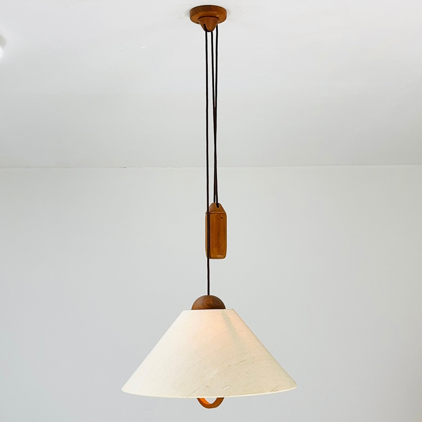 mid century Danish adjustable pendant lamp by DOMUS , 1970S Denmark