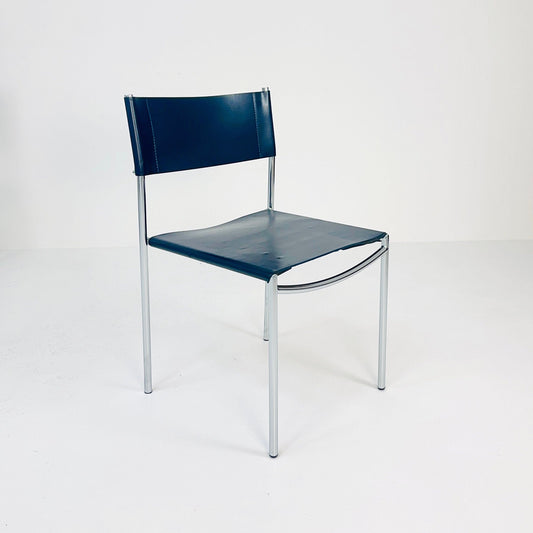 Mid century dining leather chair SE06 by Martin Visser for Frag Italy 1980s
