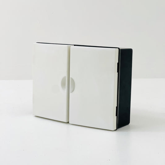 mid century white and black bathroom medicine cabinet west Germany 1960s