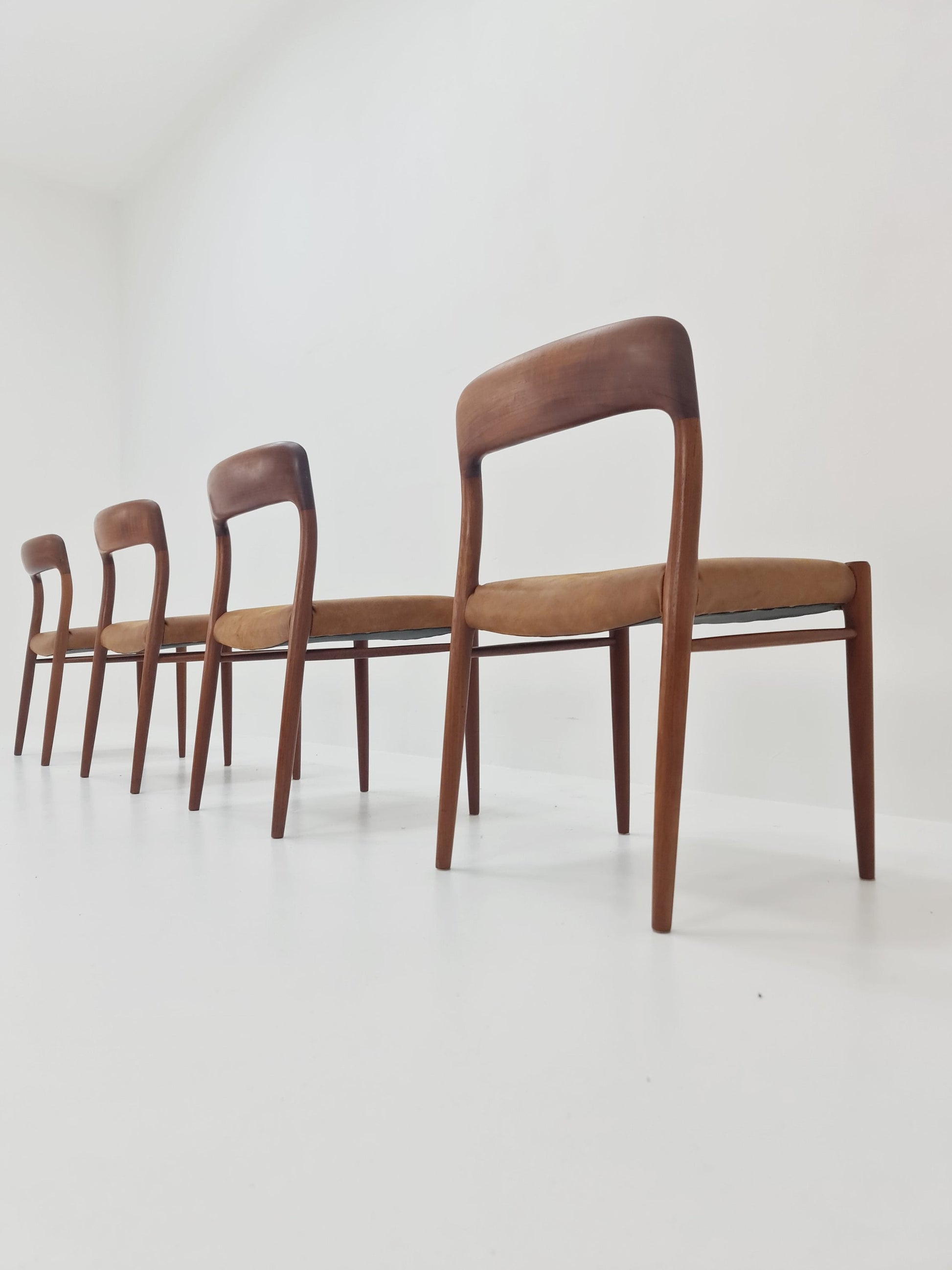 MidCentury Danish Teak Dining Chairs Niels O.Moller, 1960s, set of 4