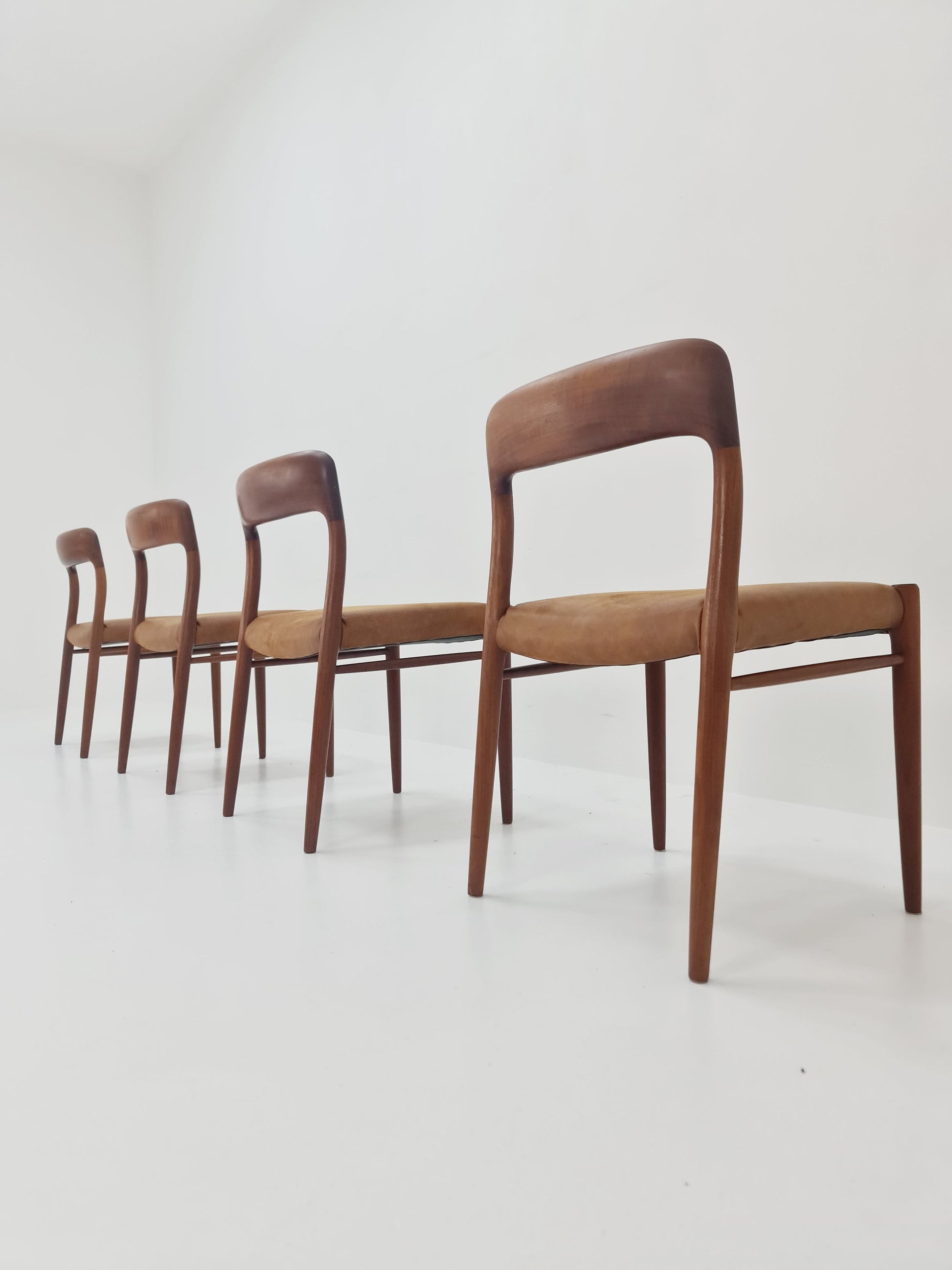 MidCentury Danish Teak Dining Chairs Niels O.Moller, 1960s, set of 4