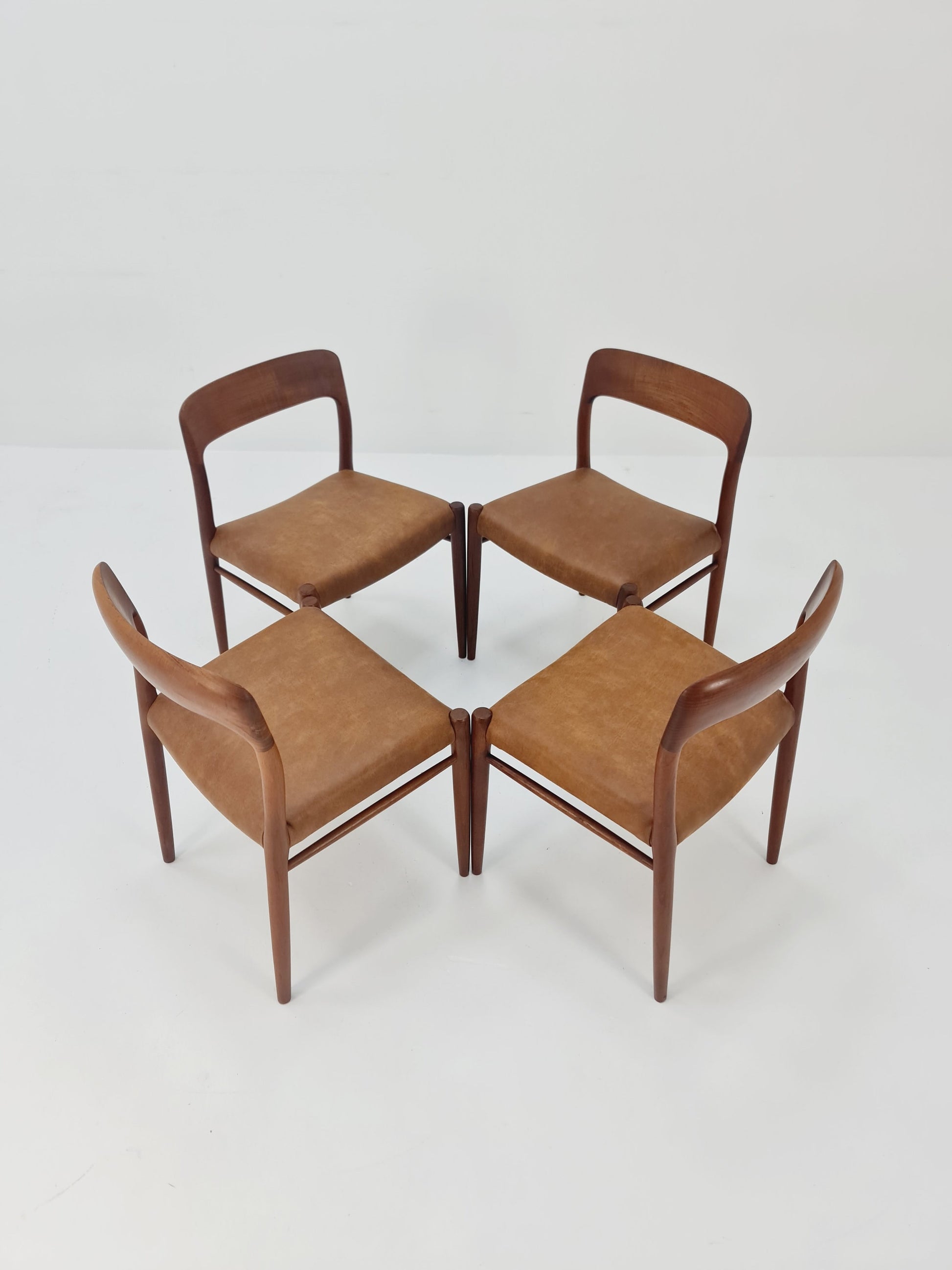 MidCentury Danish Teak Dining Chairs Niels O.Moller, 1960s, set of 4