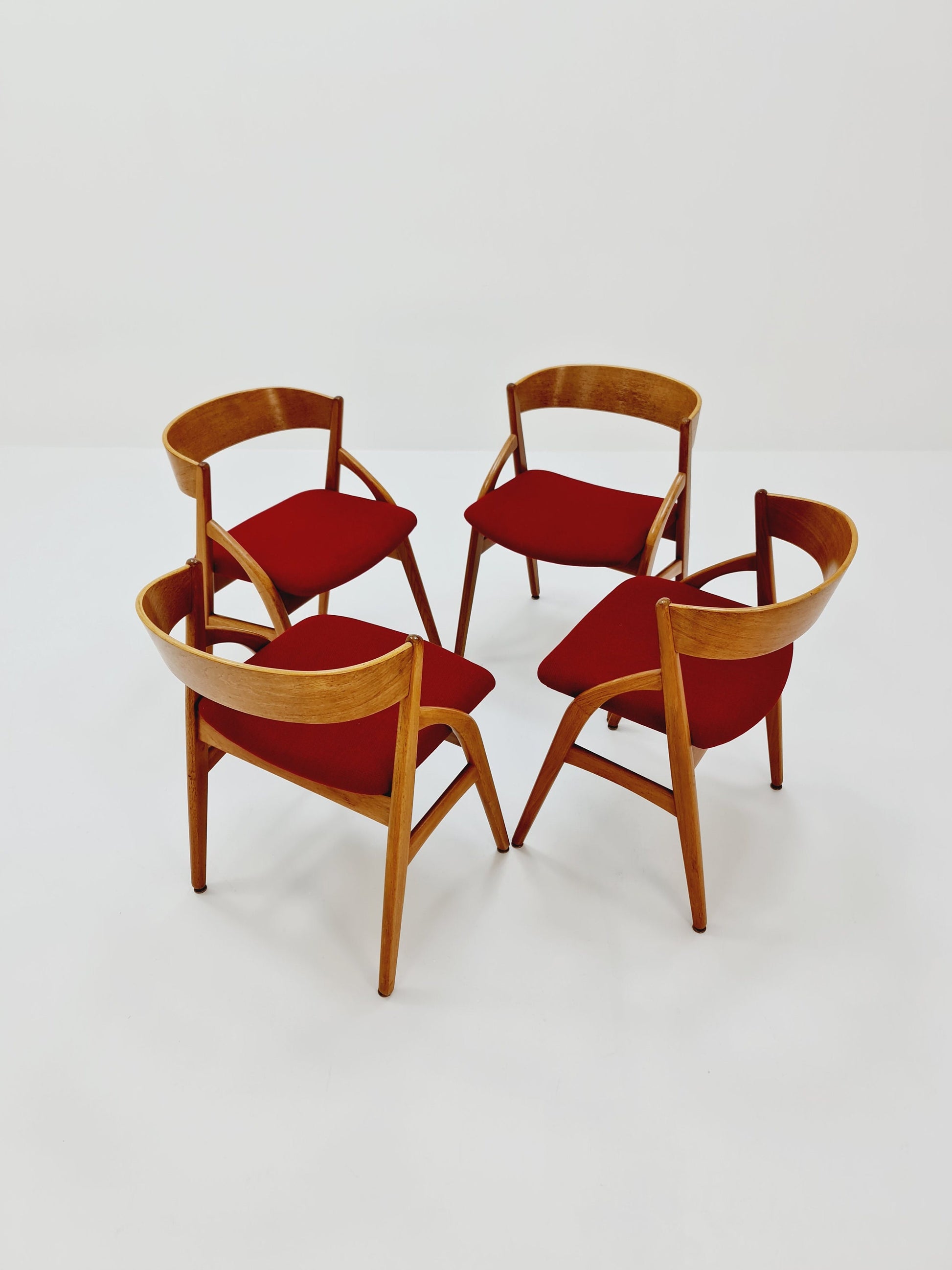 Vintage Danish teak dining charis by johannes Andersen Modell 16 for Uldum Mobelfabrik , 1960s, set of 4