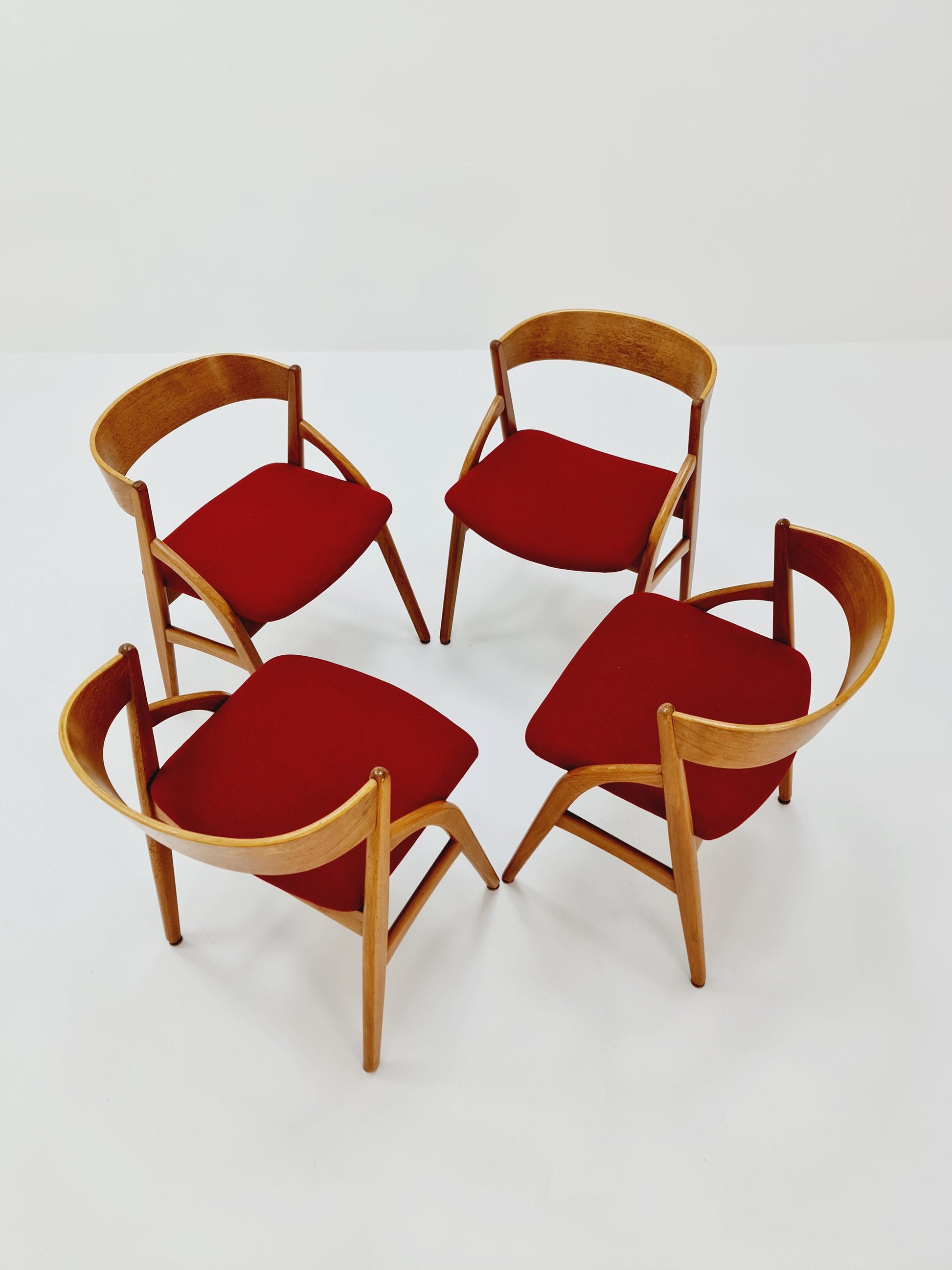 Vintage Danish teak dining charis by johannes Andersen Modell 16 for Uldum Mobelfabrik , 1960s, set of 4