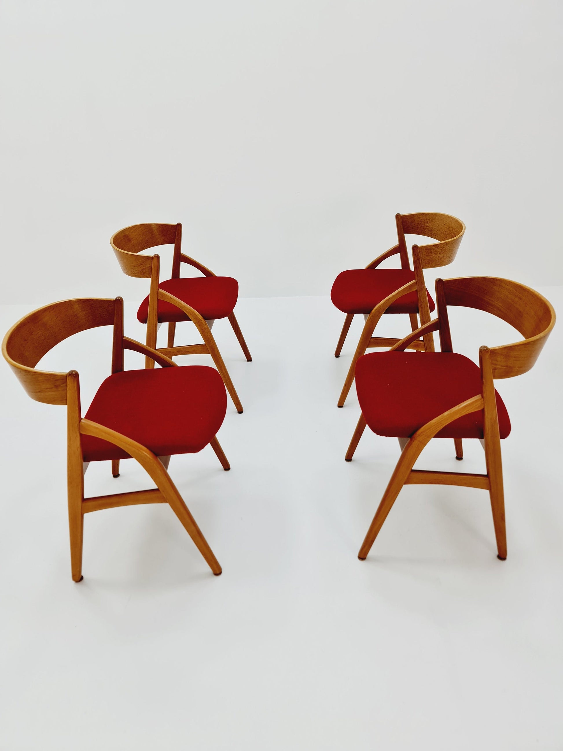 Vintage Danish teak dining charis by johannes Andersen Modell 16 for Uldum Mobelfabrik , 1960s, set of 4