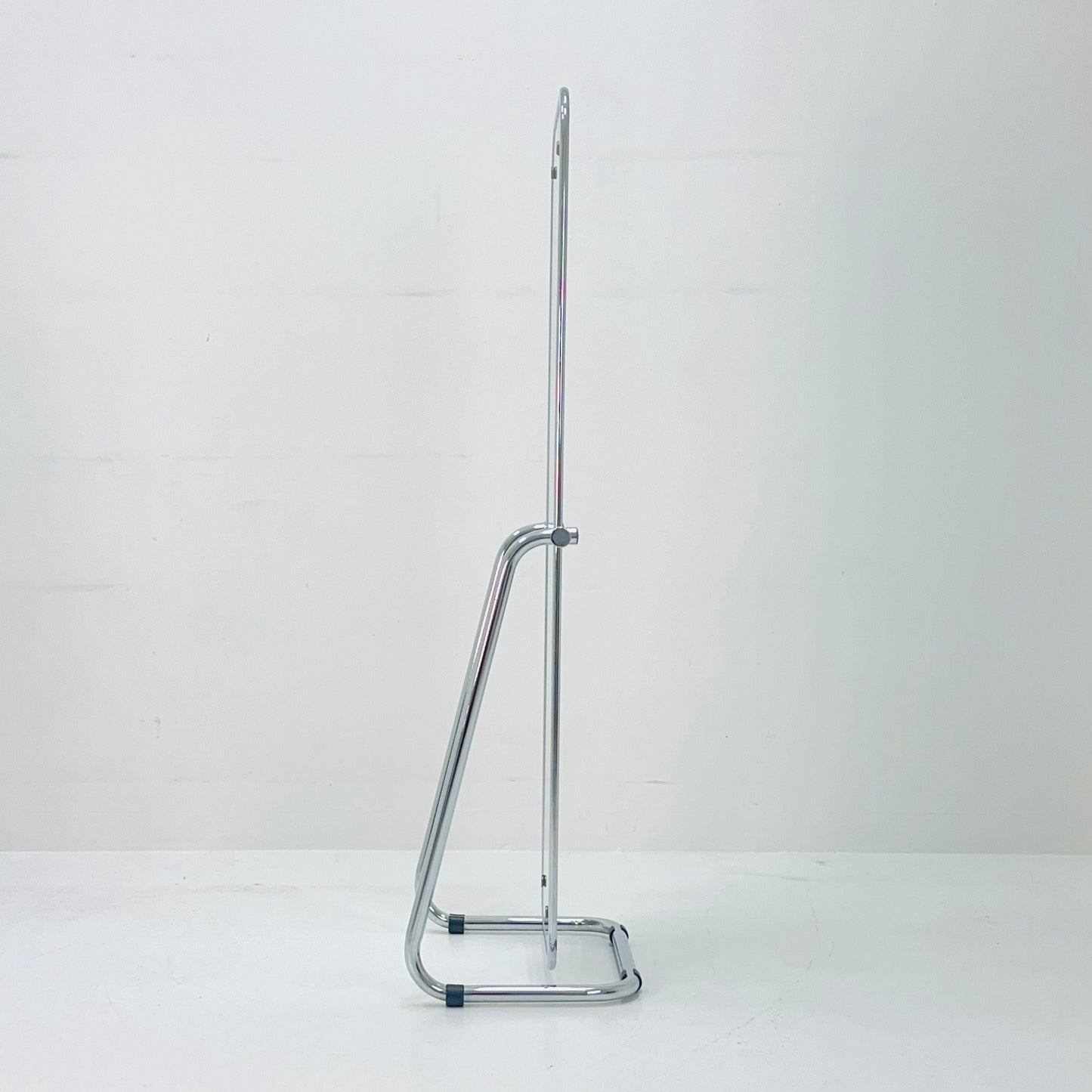 mid century chrome floor mirror 1980s Italy