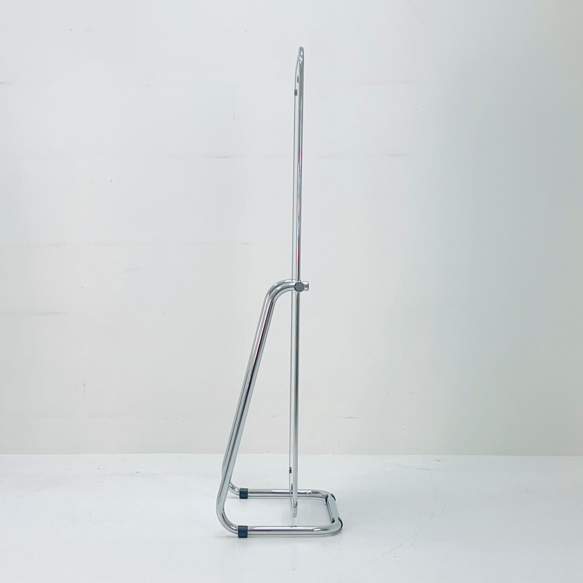mid century chrome floor mirror 1980s Italy