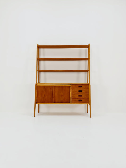 Danish freestanding vintage bookshelf system/ book case teak by Bengt Ruda, 1960s