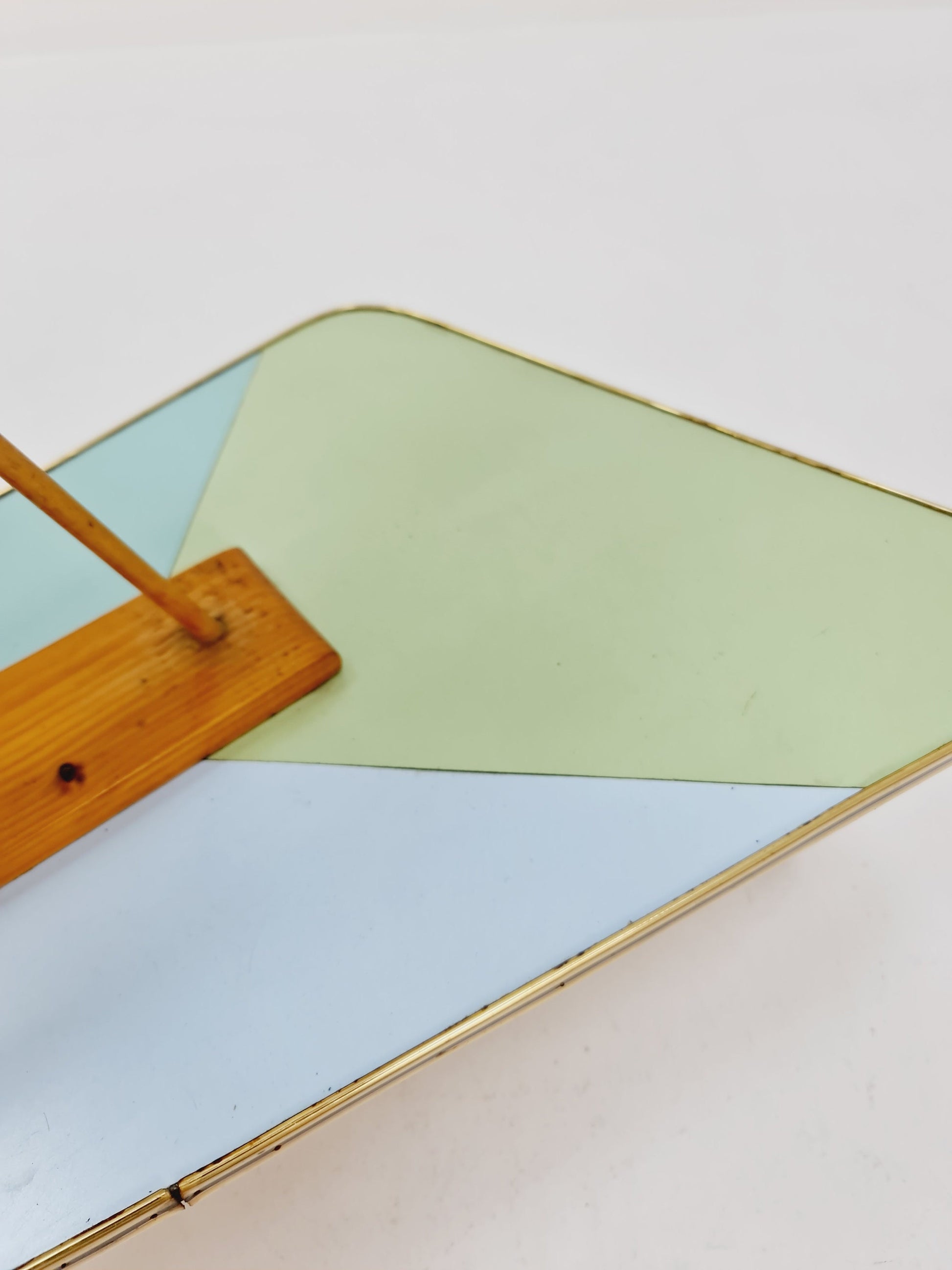 Big 1950s German Plant Stand, Colorful Vintage Mid-Century Minimalist Indoor Plant Stand Side Table Retro flower table
