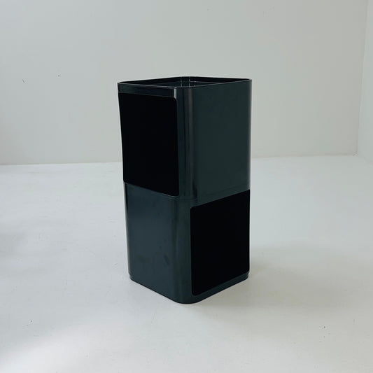 Space age black Componibili Square Serving Trolley by Anna Castelli for Kartell - Italy 1960s Model 4970