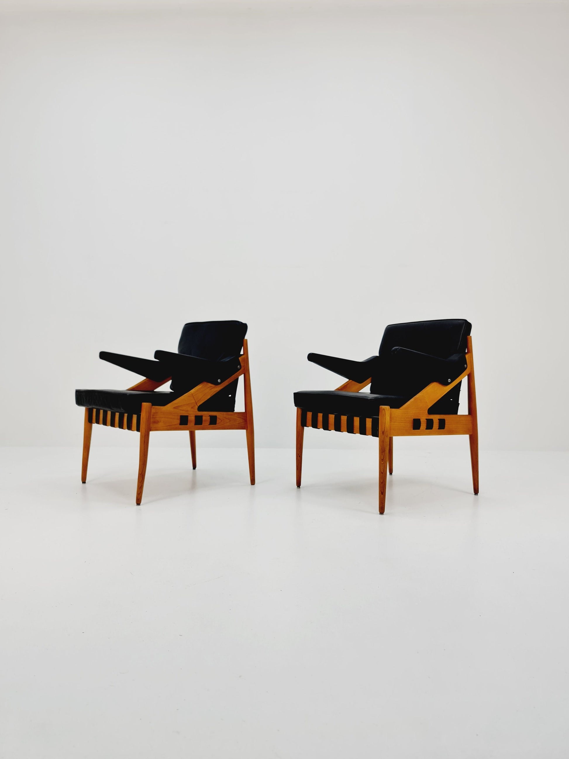 Mid century easy lounge chairs by Egon Eiermann For Wilde & spieth, 1950s, Set of 2