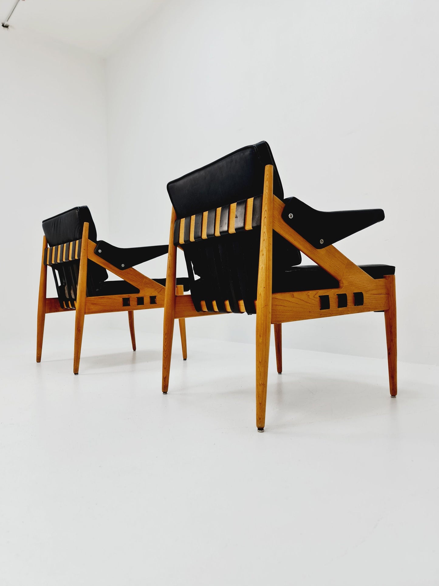 Mid century easy lounge chairs by Egon Eiermann For Wilde & spieth, 1950s, Set of 2
