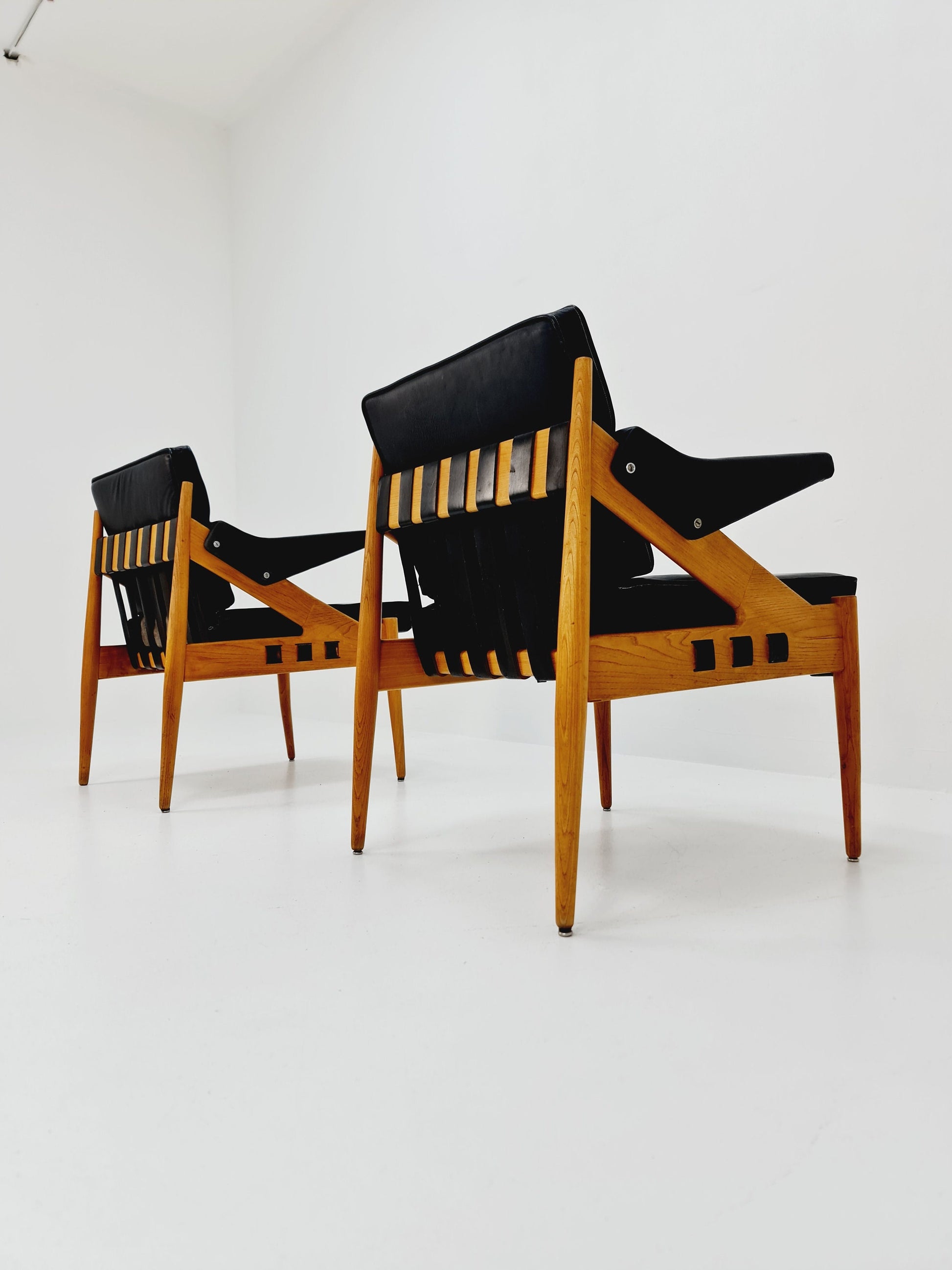 Mid century easy lounge chairs by Egon Eiermann For Wilde & spieth, 1950s, Set of 2