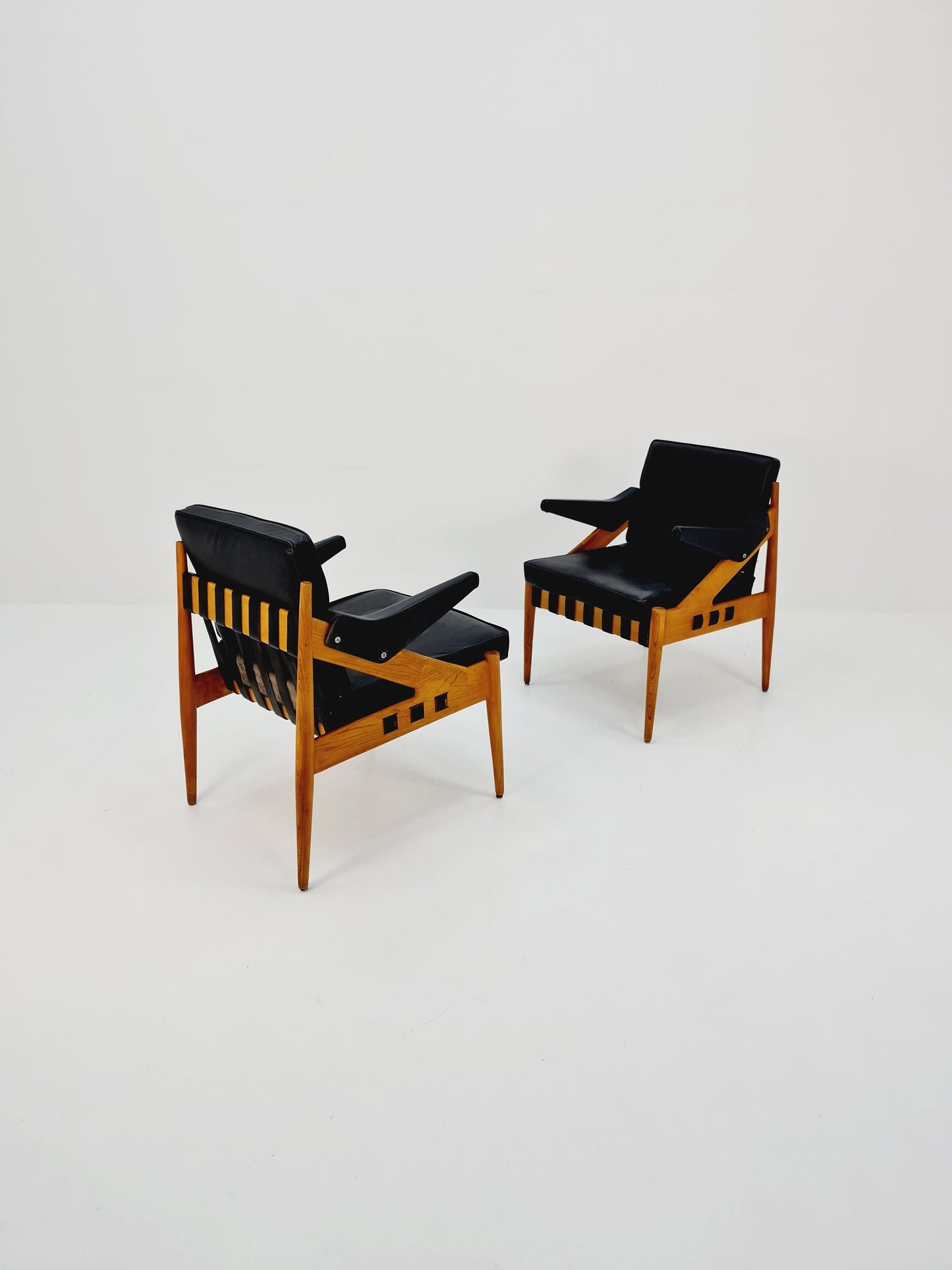 Mid century easy lounge chairs by Egon Eiermann For Wilde & spieth, 1950s, Set of 2