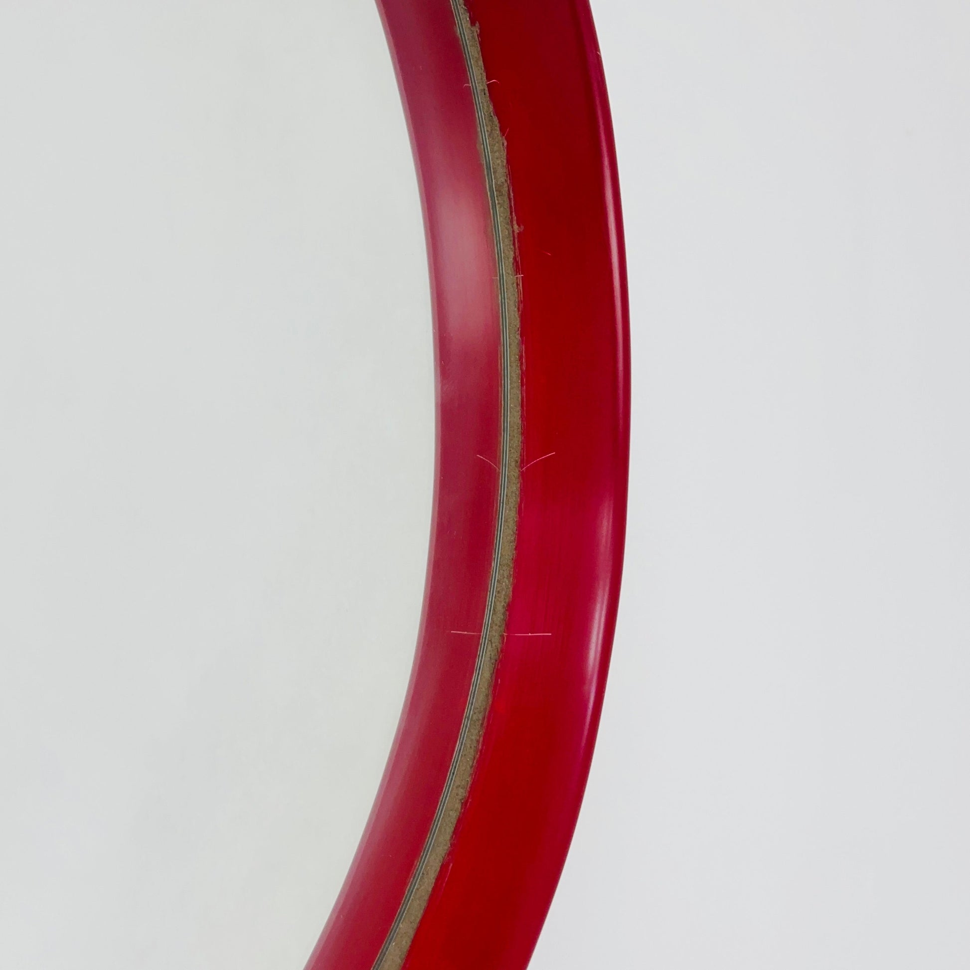 Very nice Red Spaceage vintage mirror plastic from the 70s with a typical Spaceage design,