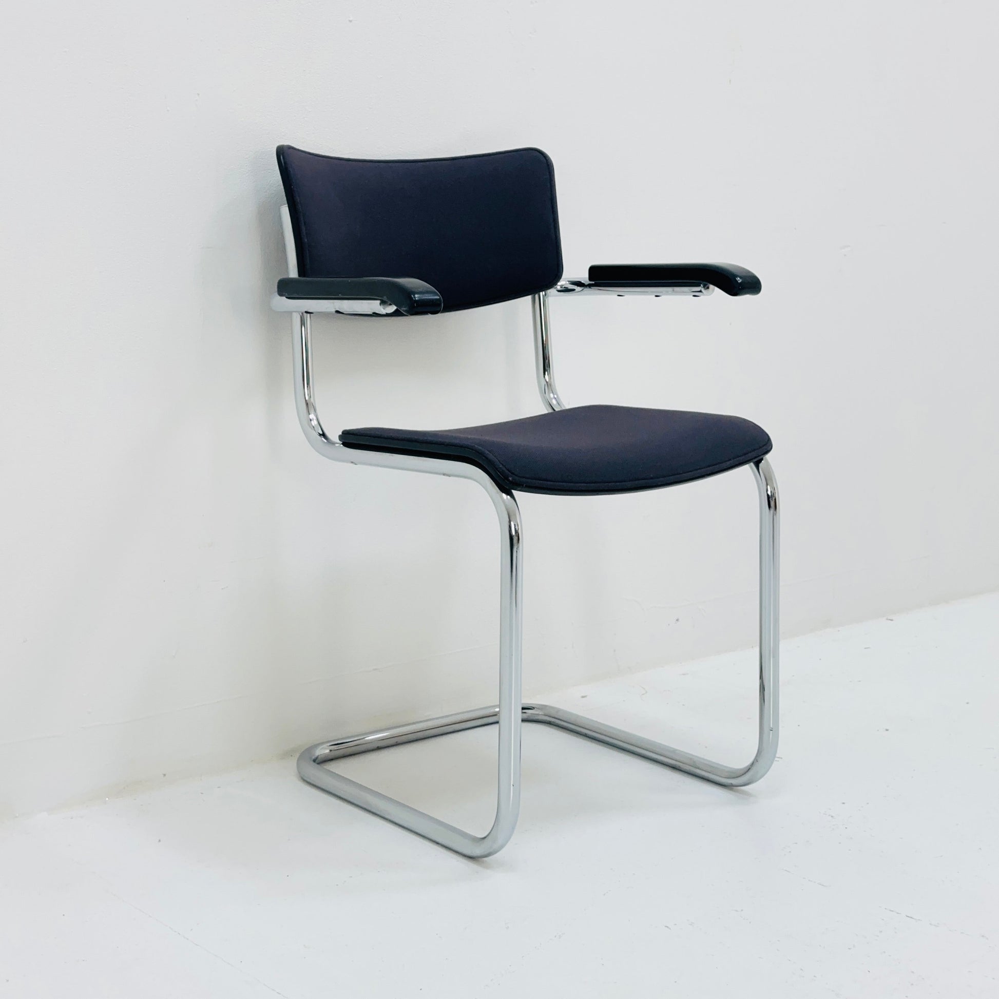 Mid century Thonet S 43 F cantilever Grey desk chair 1980s