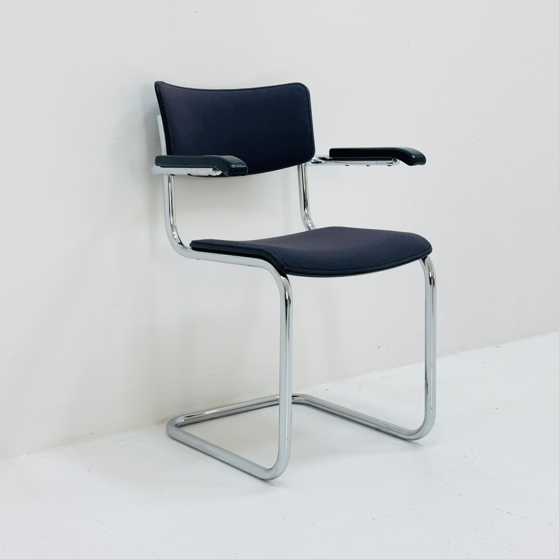 Mid century Thonet S 43 F cantilever Grey desk chair 1980s