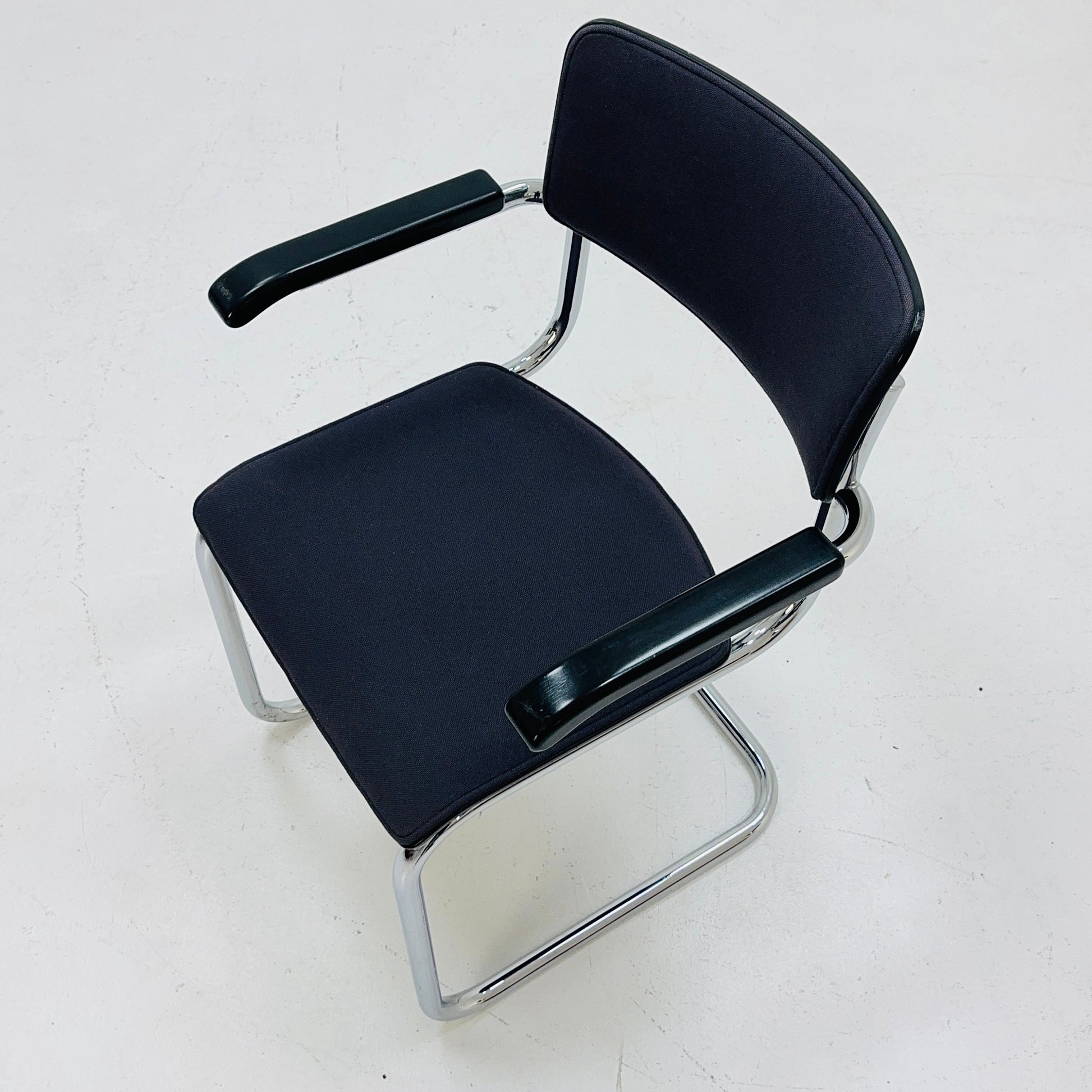 Mid century Thonet S 43 F cantilever Grey desk chair 1980s