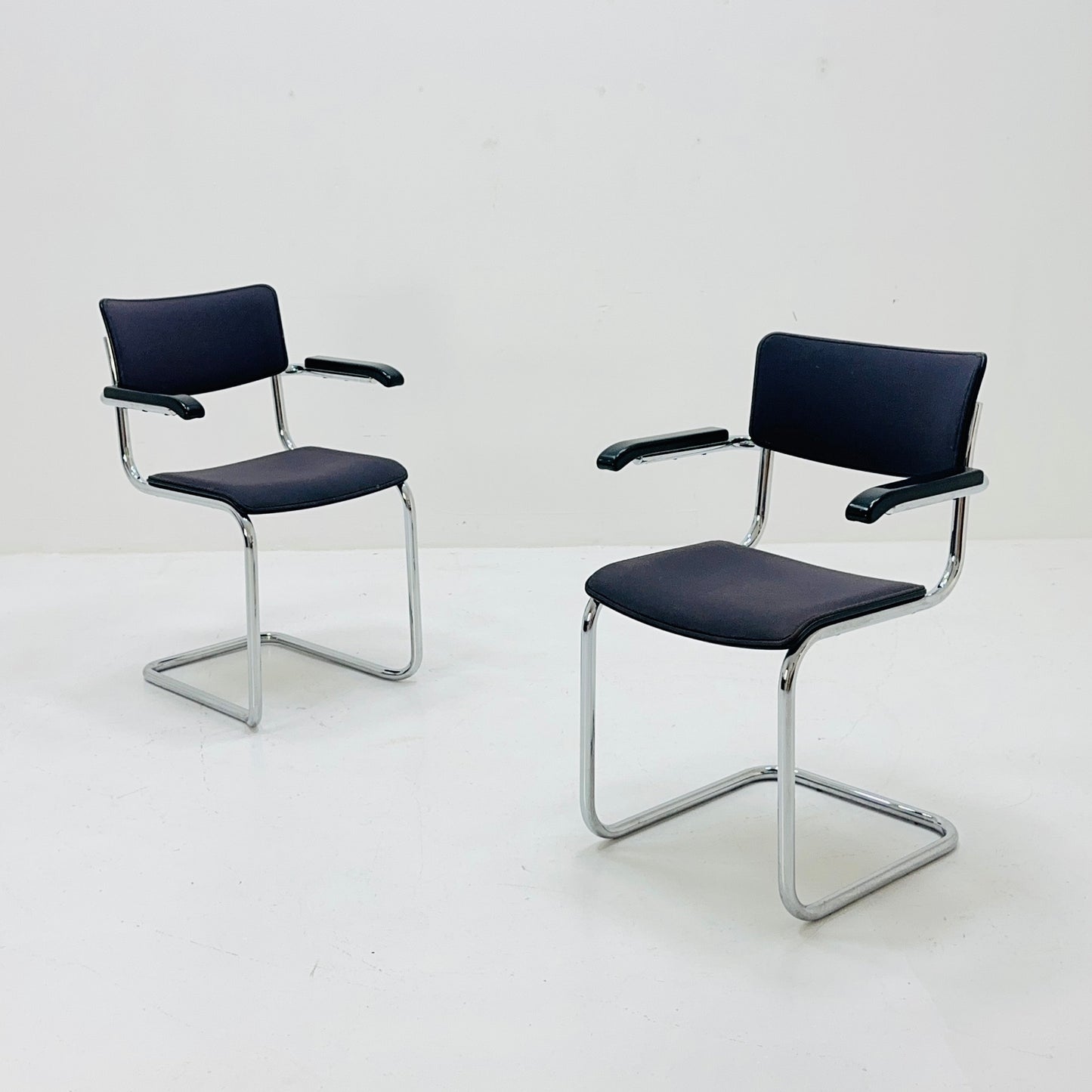 Mid century Bauhaus design armchair designed by mart stam for Thonet 1980s Germany