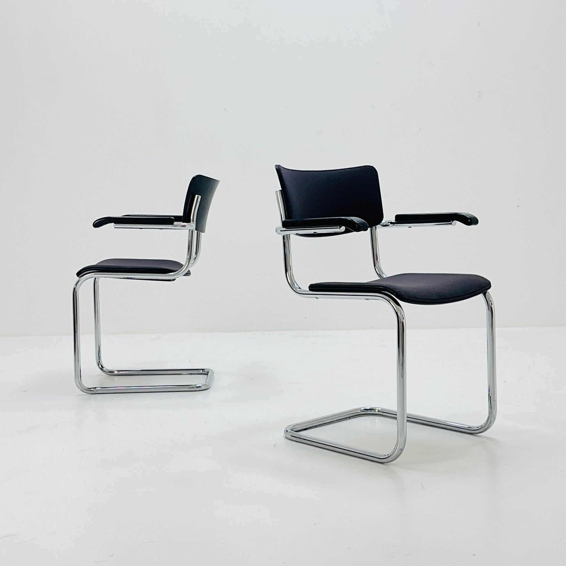 Mid century Bauhaus design armchair designed by mart stam for Thonet 1980s Germany