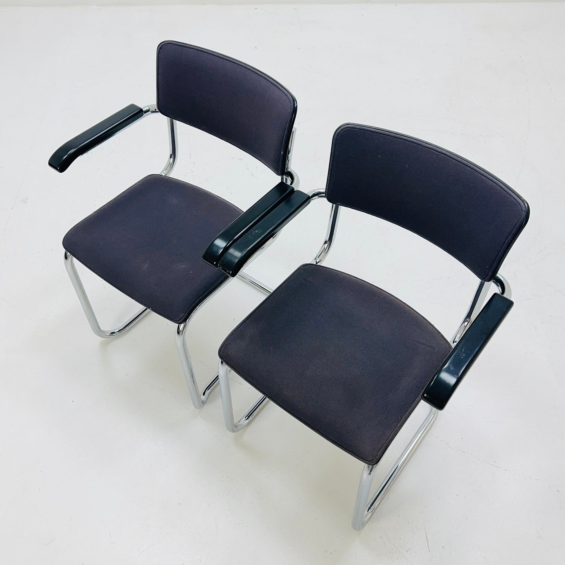 Mid century Bauhaus design armchair designed by mart stam for Thonet 1980s Germany