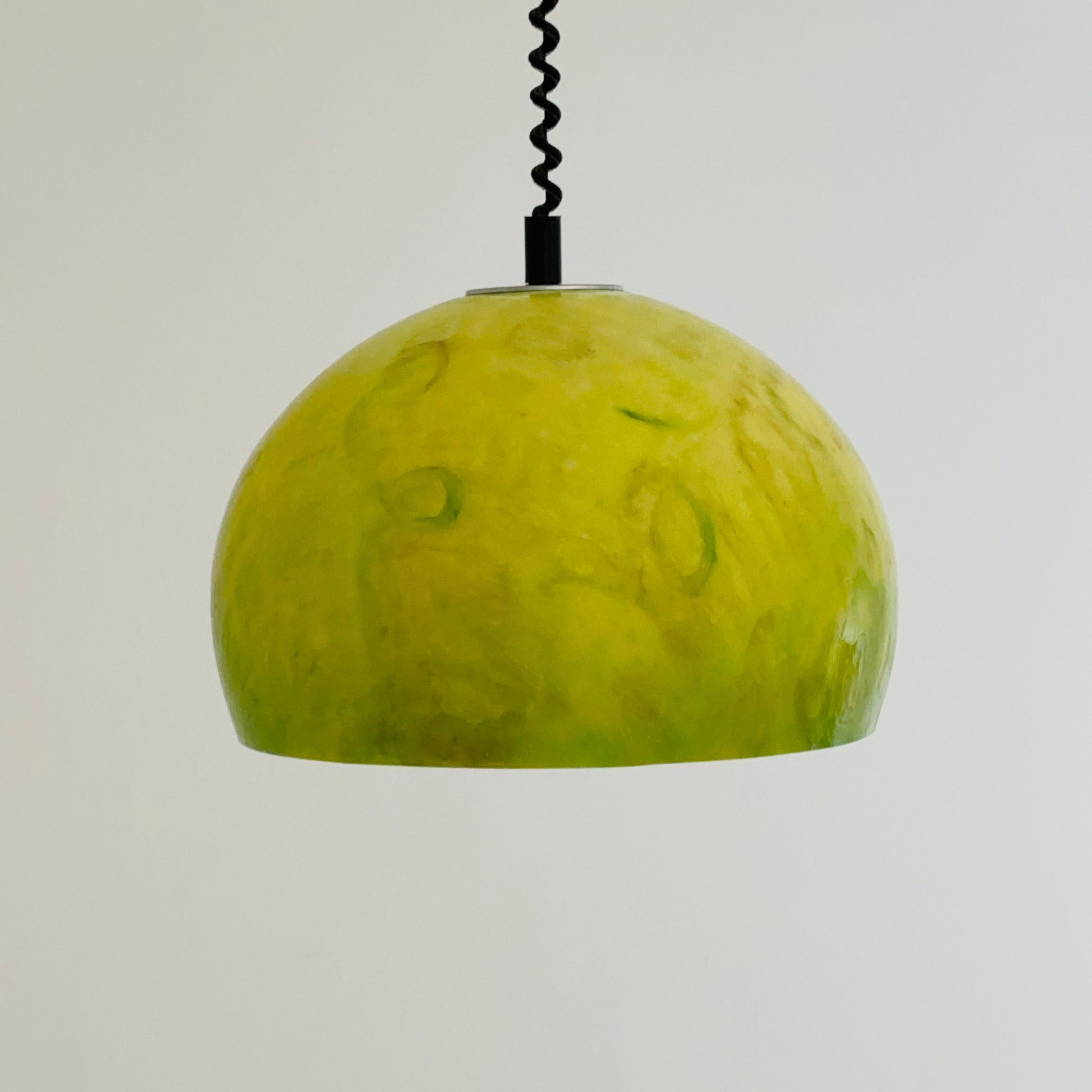 space age pendant lamp by Harvey Guzzini for Meblo Italy 1980s