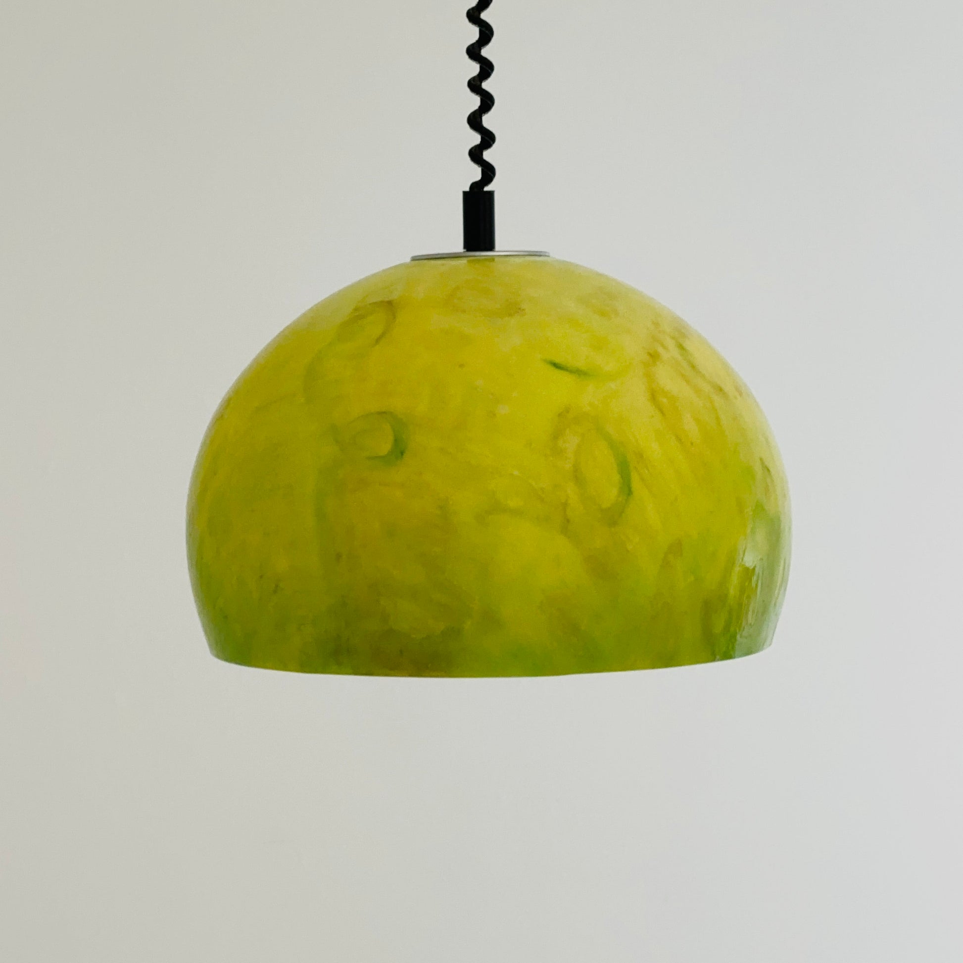 space age pendant lamp by Harvey Guzzini for Meblo Italy 1980s