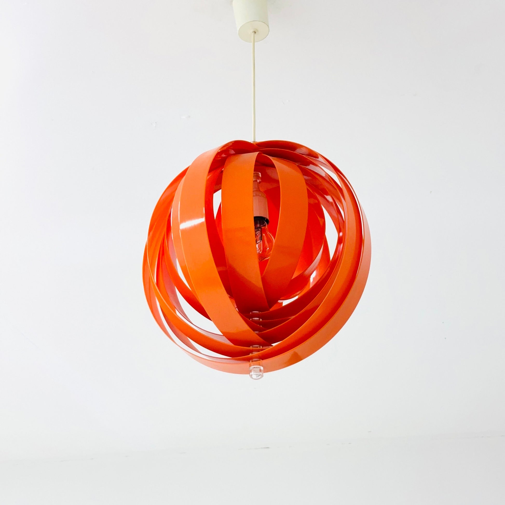 mid century orange moon lamp by verner panton 1980s