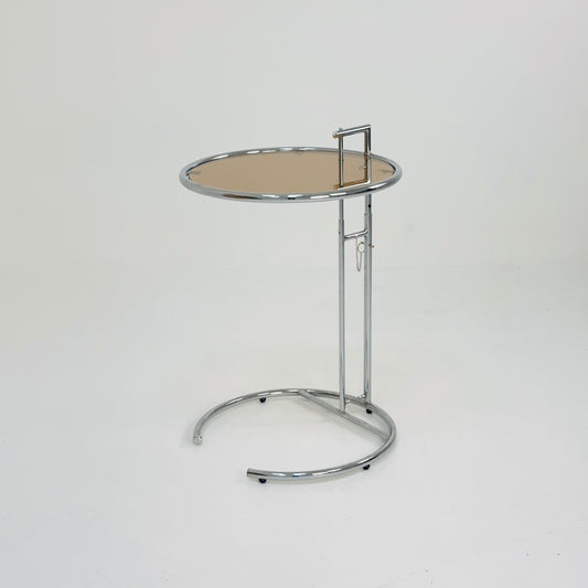 1 of 2 mid century Vintage style of the Adjustable Table E 1027 by Eileen Gray Italy 1990s