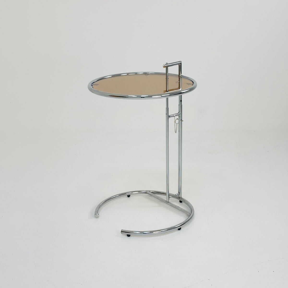 1 of 2 mid century Vintage style of the Adjustable Table E 1027 by Eileen Gray Italy 1990s